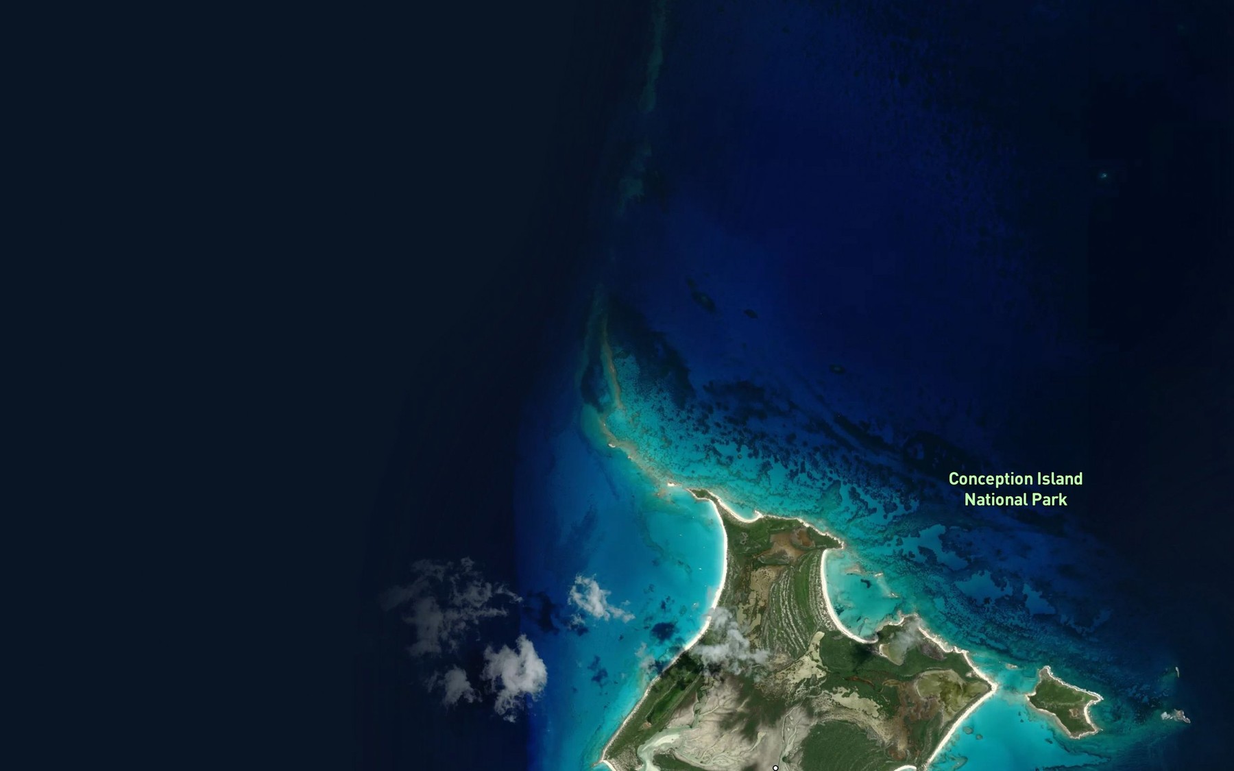 Satellite map of the West Cay