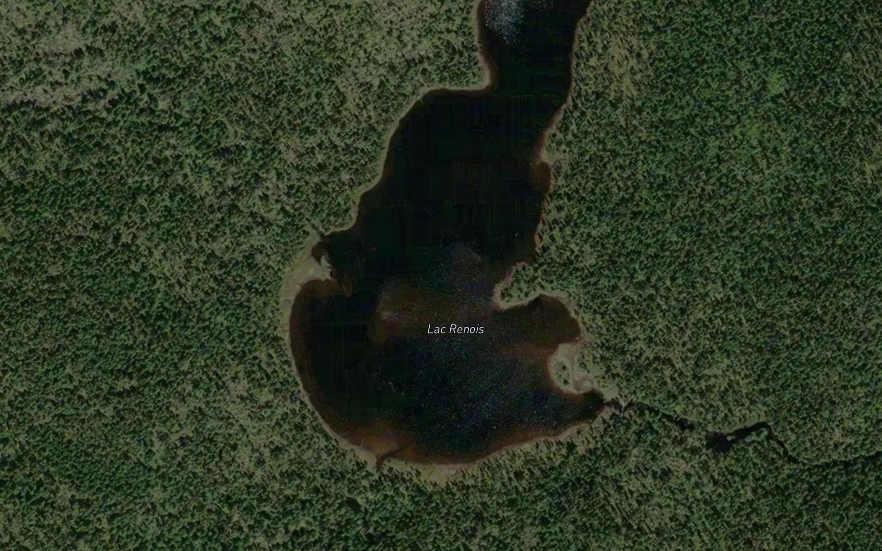 Satellite map of the Lac Renois