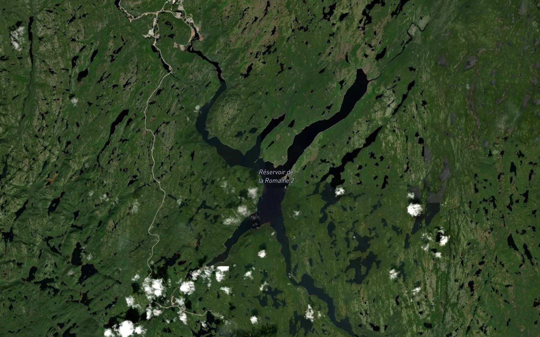 Satellite map of the Riviere de l'Abbe-Huard