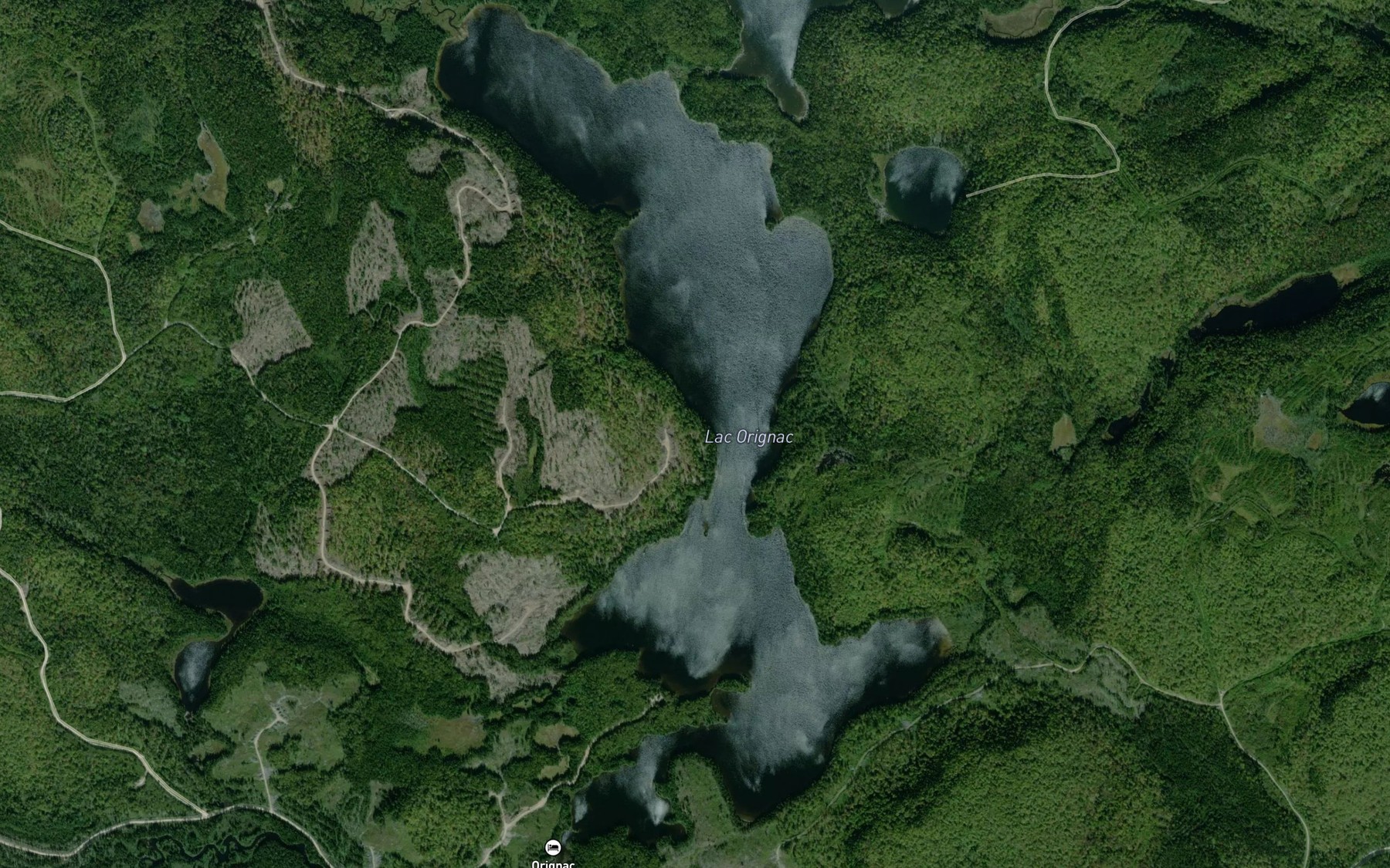 Satellite map of the Lac Orignac