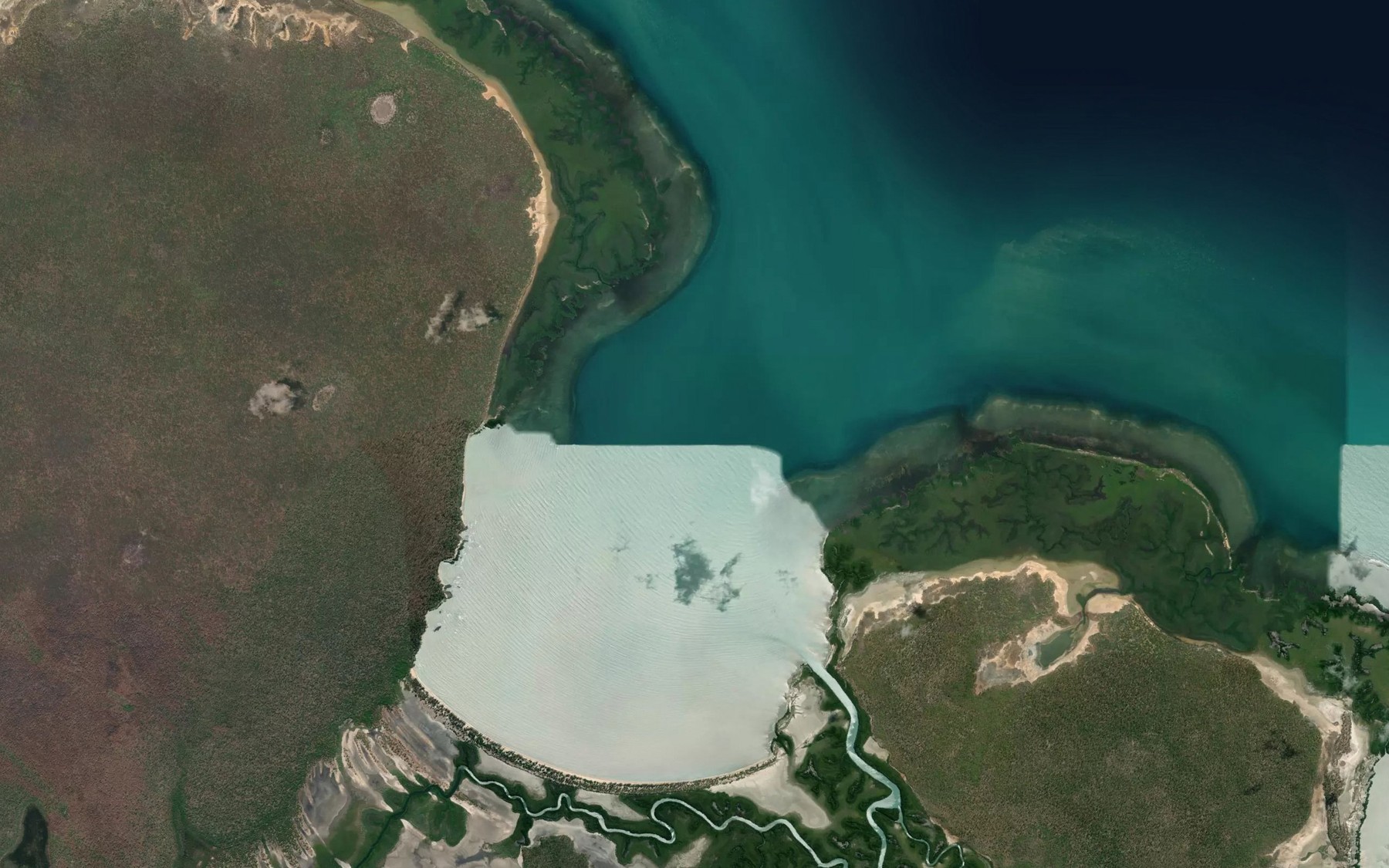 Satellite map of the Yunanti Bay