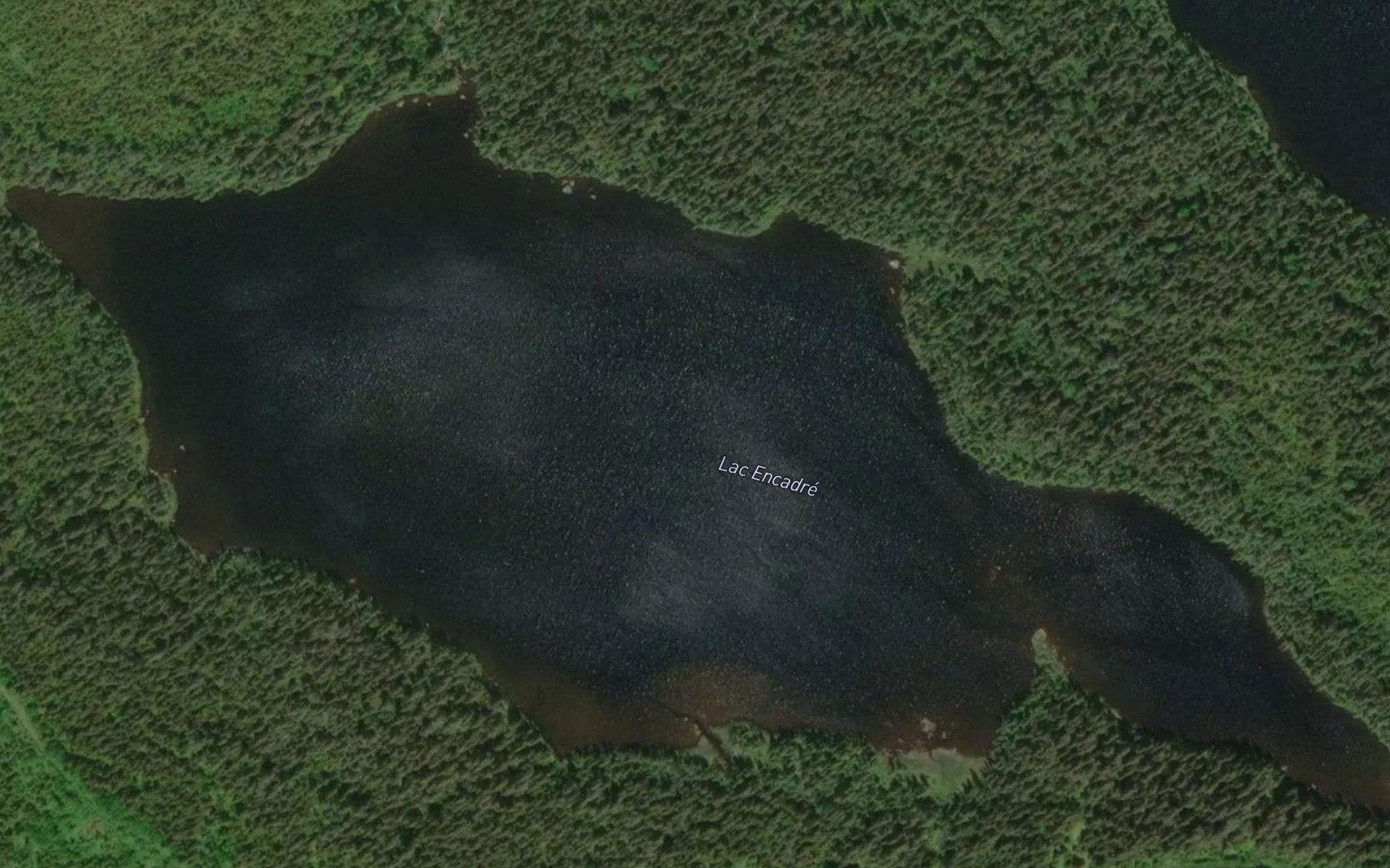 Satellite map of the Lac Encadre