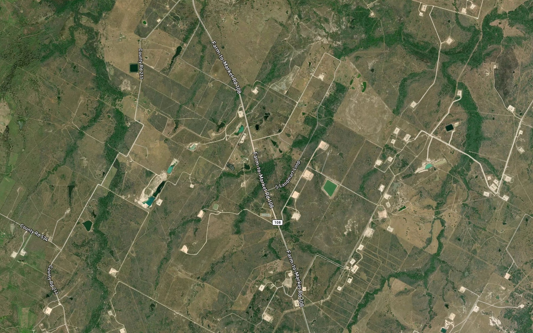 Satellite map of the Jack Hand Branch