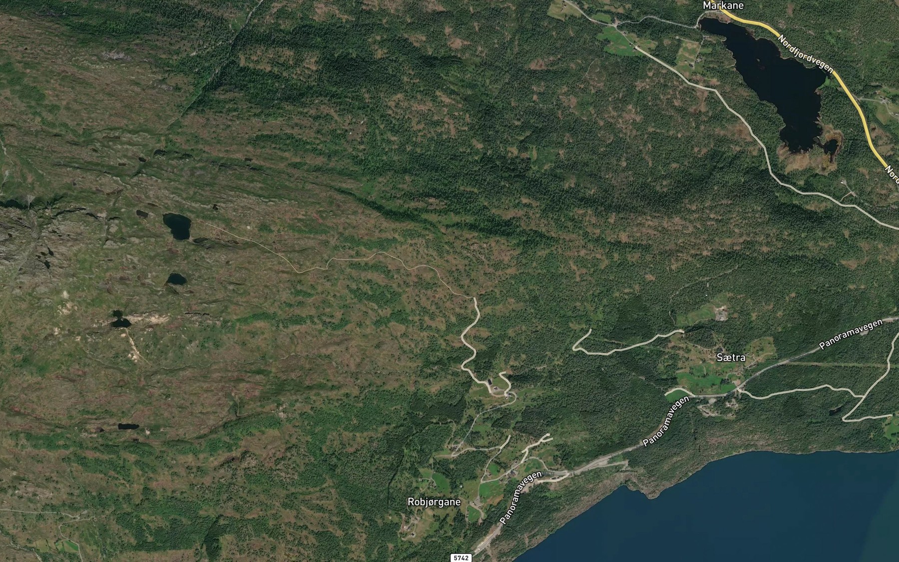 Satellite map of the Storvasselva