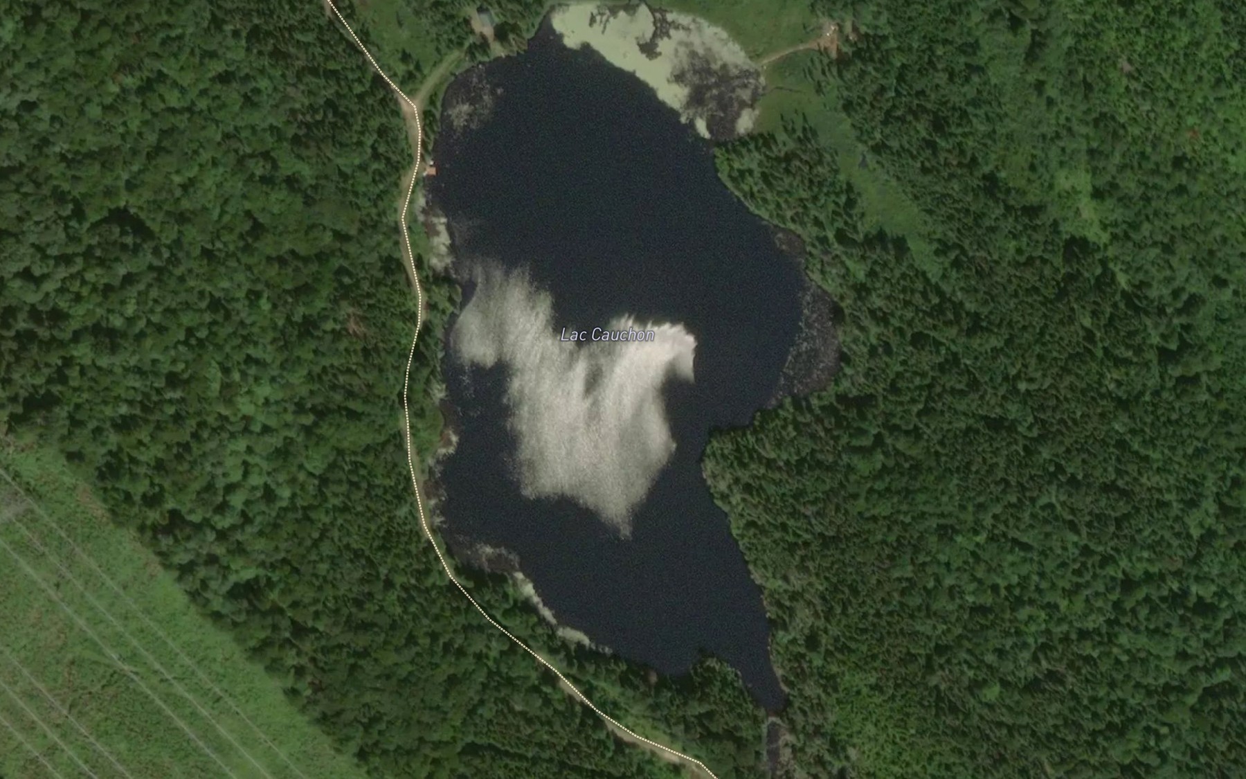 Satellite map of the Lac Cauchon