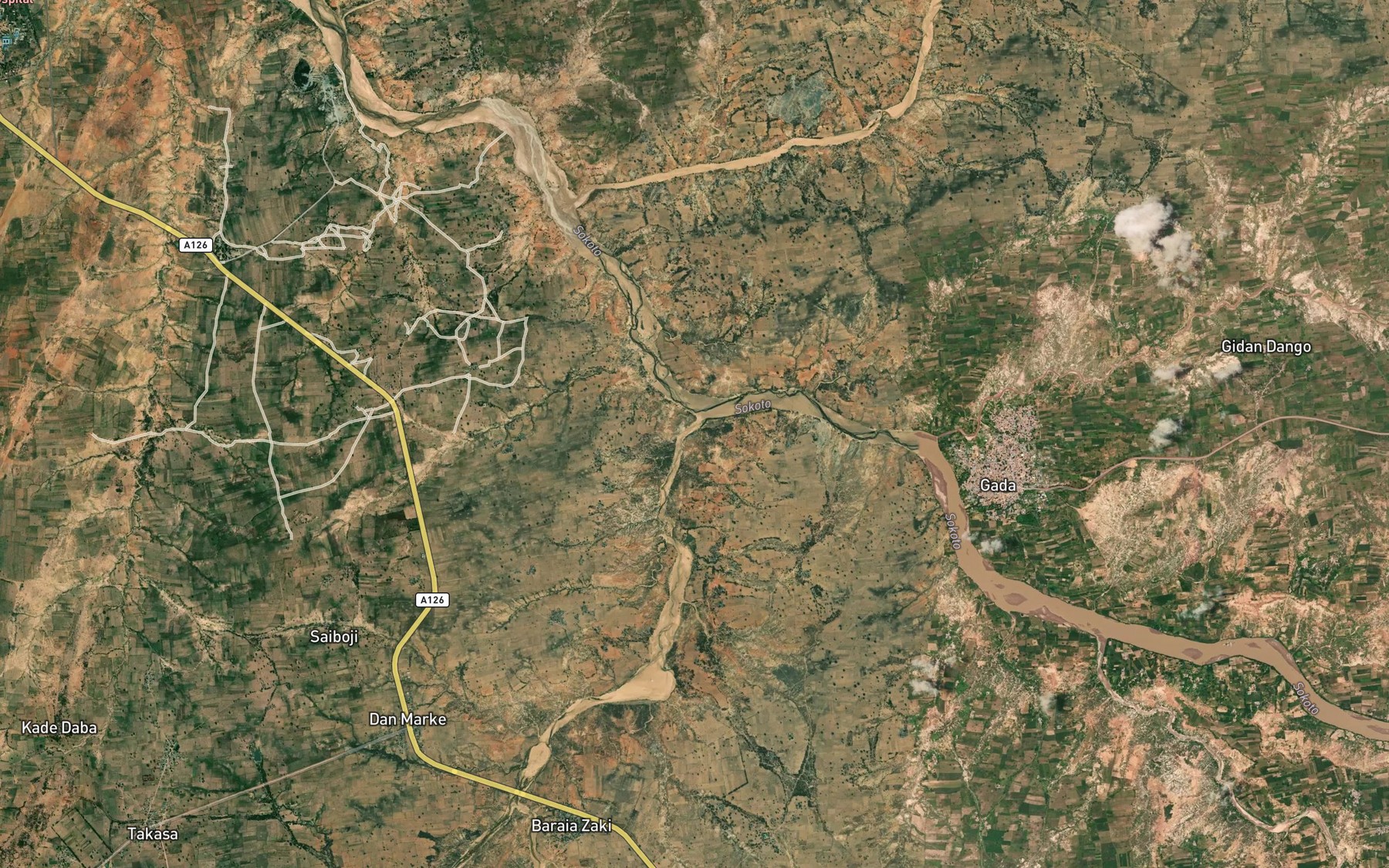 Satellite map of the Kwaskar