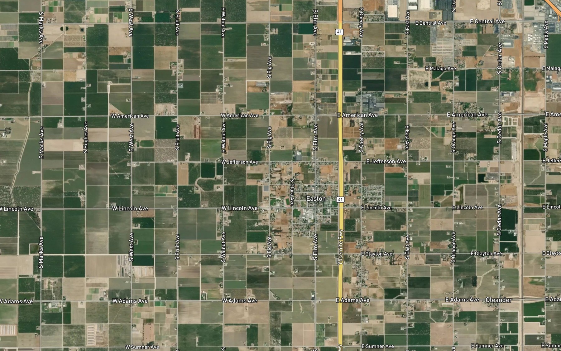 Satellite map of the North Branch American Colony Canal