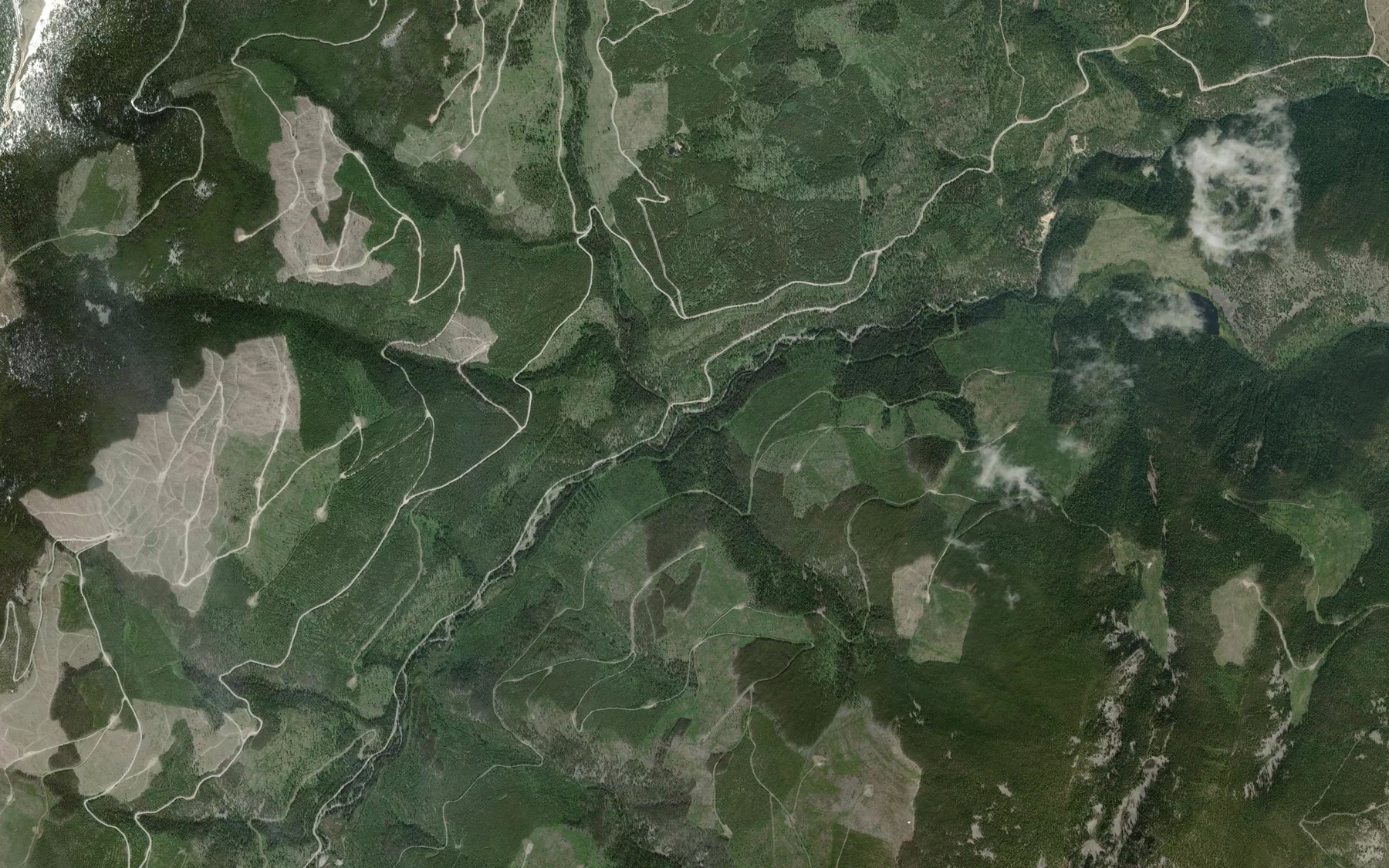 Satellite map of the Rome Creek