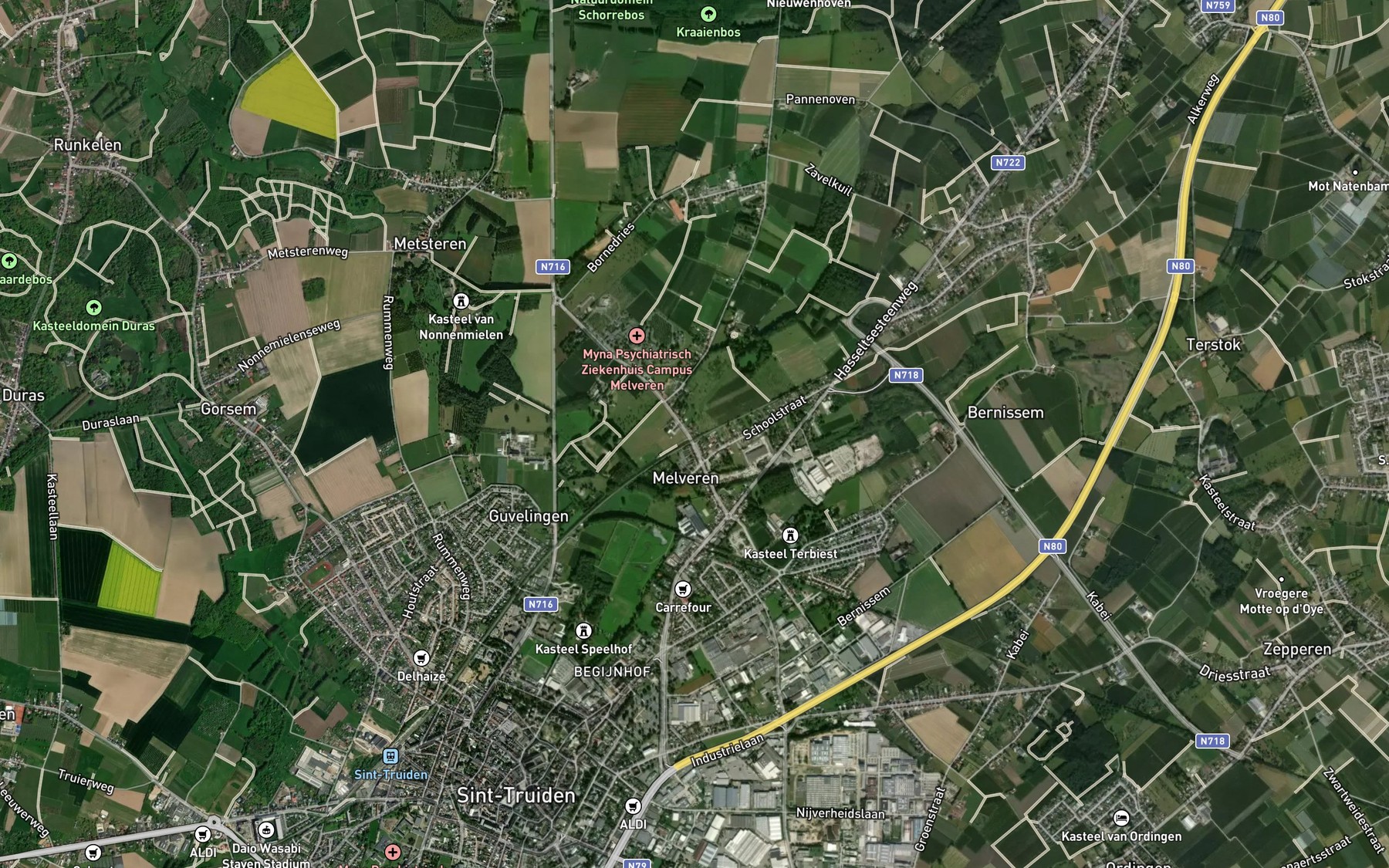 Satellite map of the Cicindria