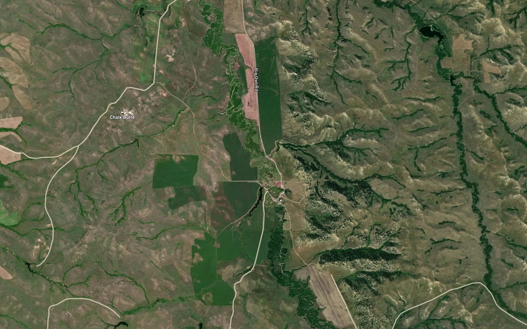 Satellite map of the Pine Creek