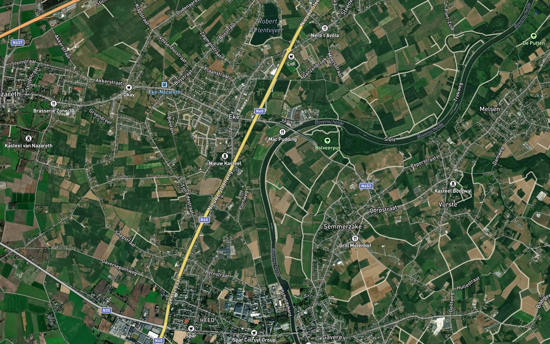 Satellite map of the Leebeek