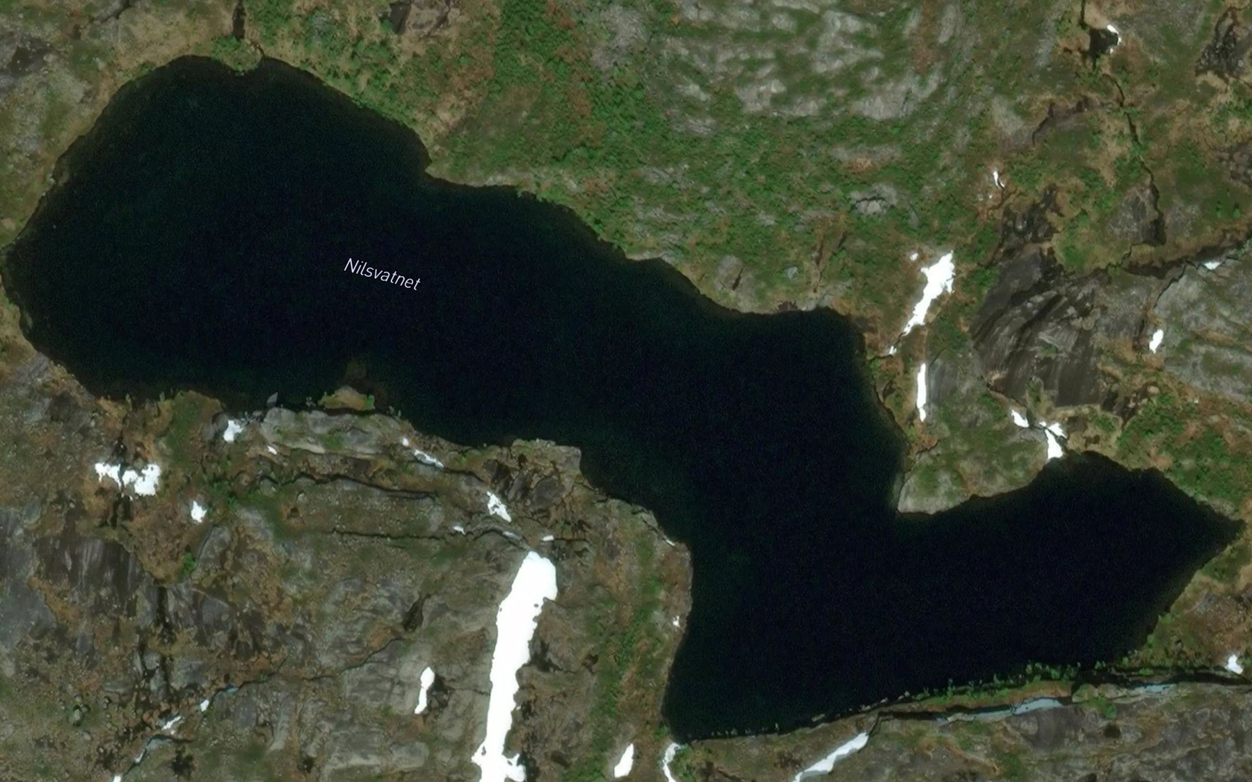 Satellite map of the Nilsvatnet