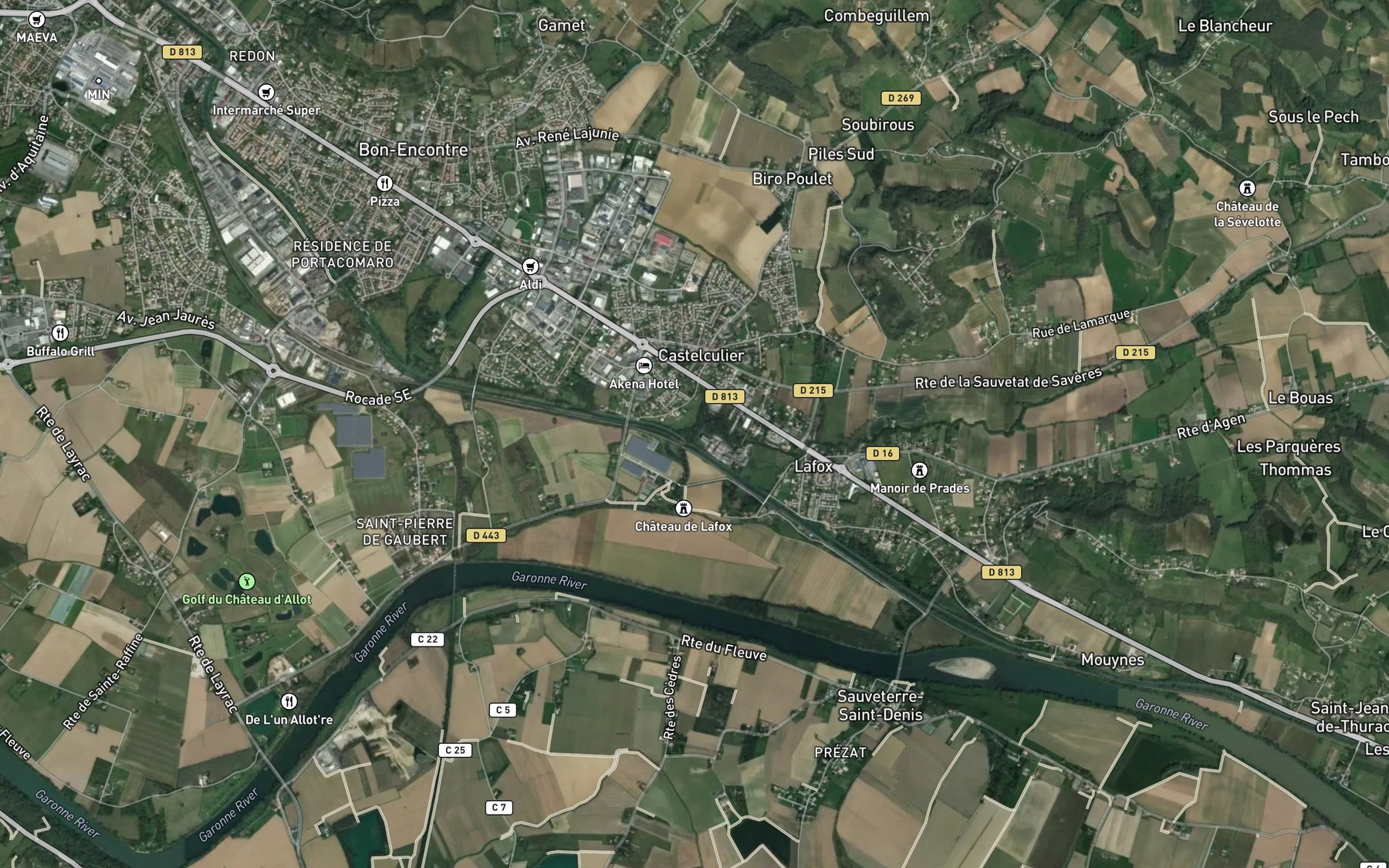 Satellite map of the Seoune