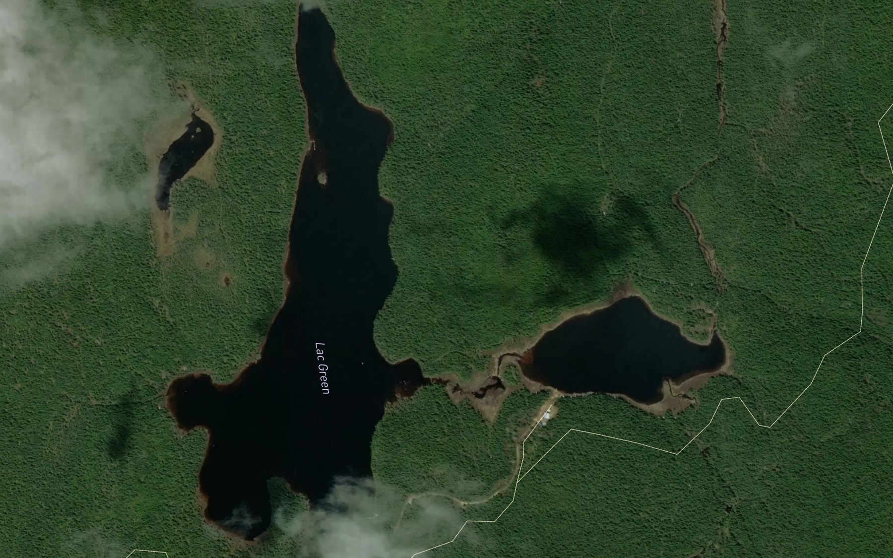 Satellite map of the Lac Green