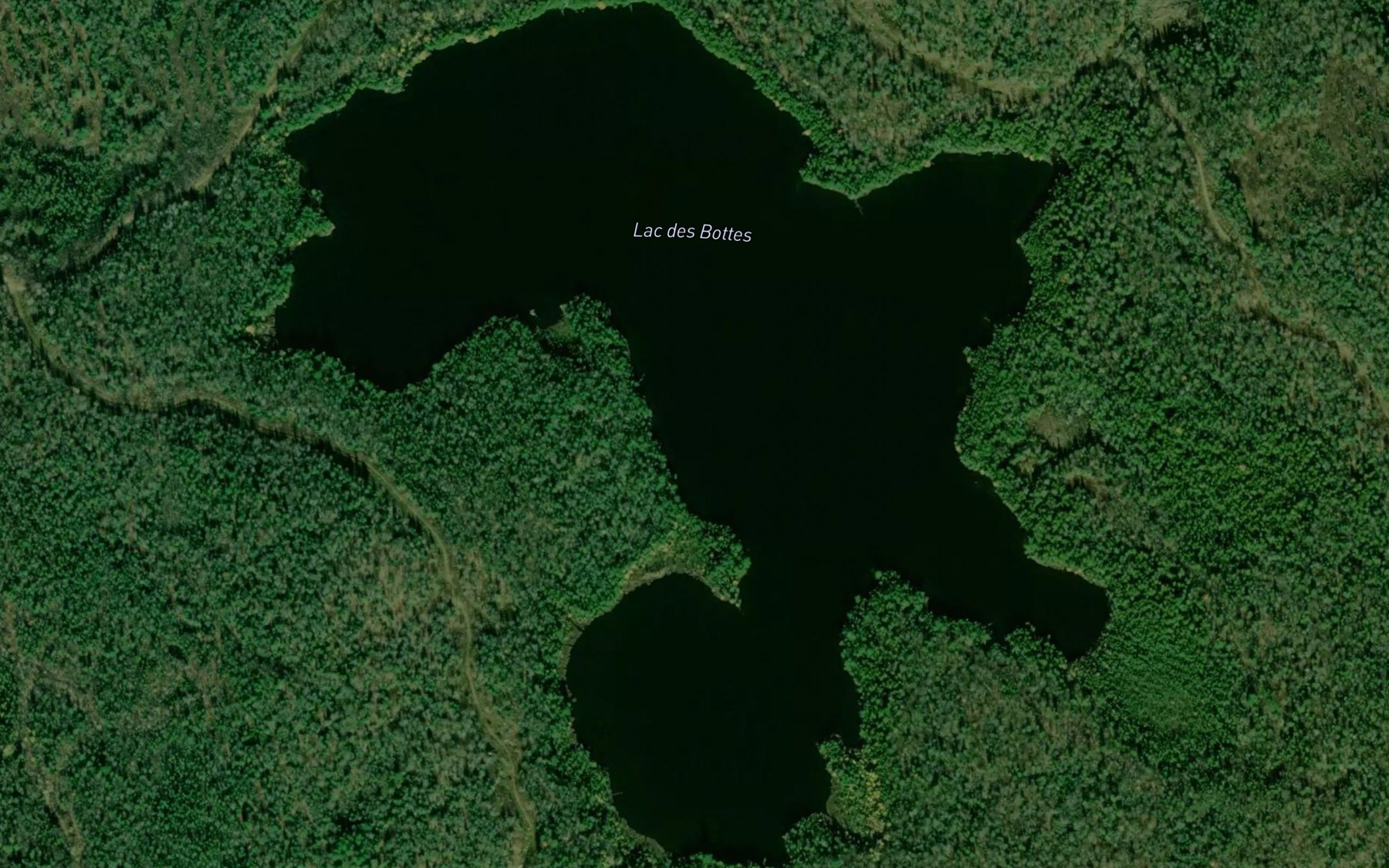 Satellite map of the Lac du Chameau