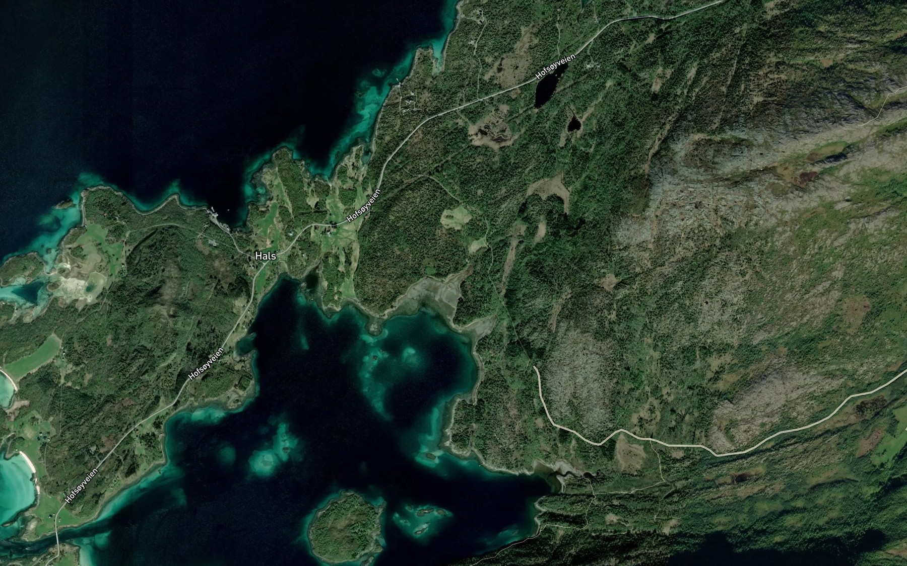 Satellite map of the Langkjosen