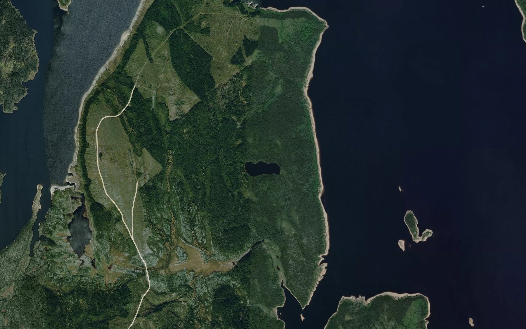 Satellite map of the Lac du Merle Noir