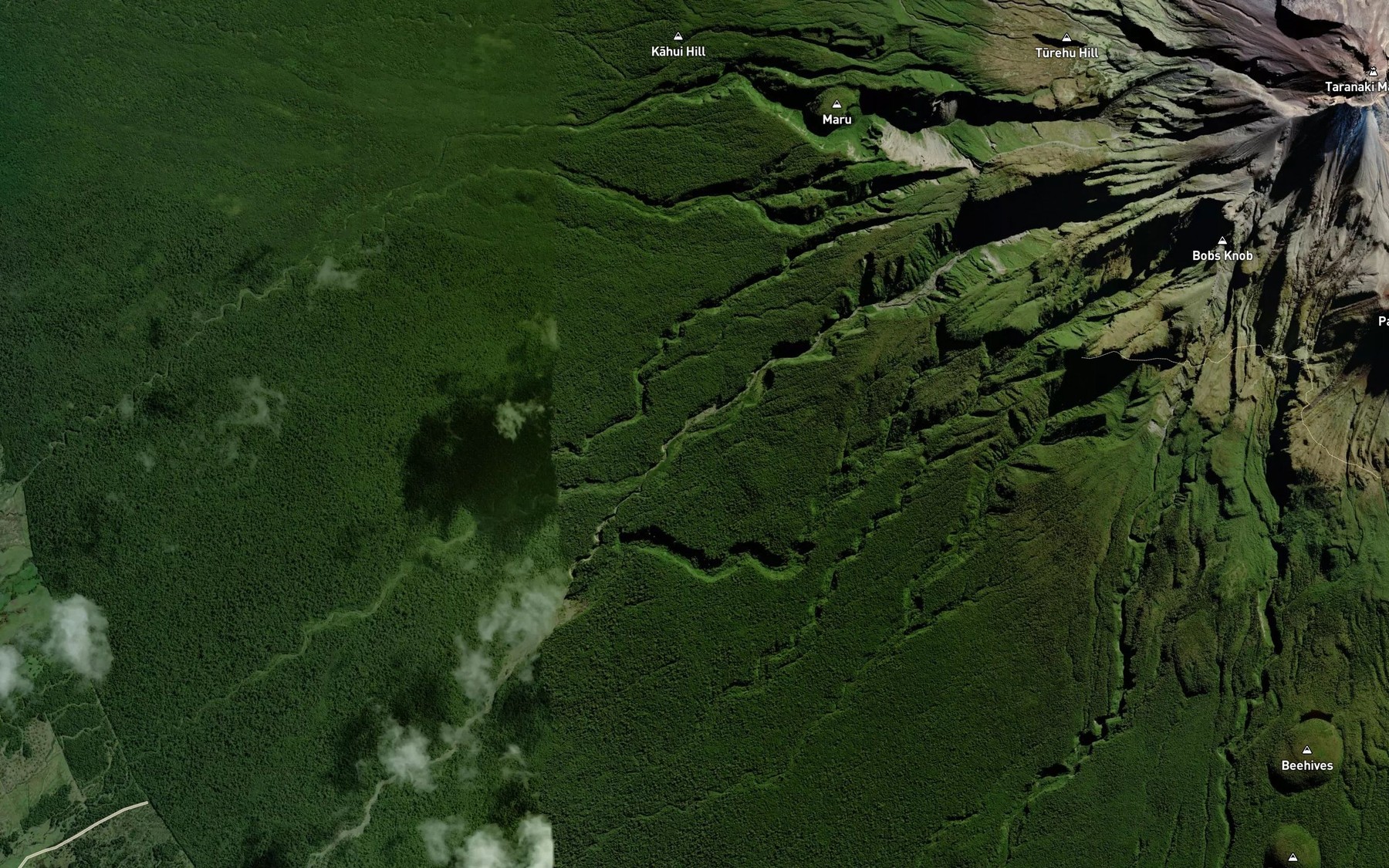 Satellite map of the Brames Falls
