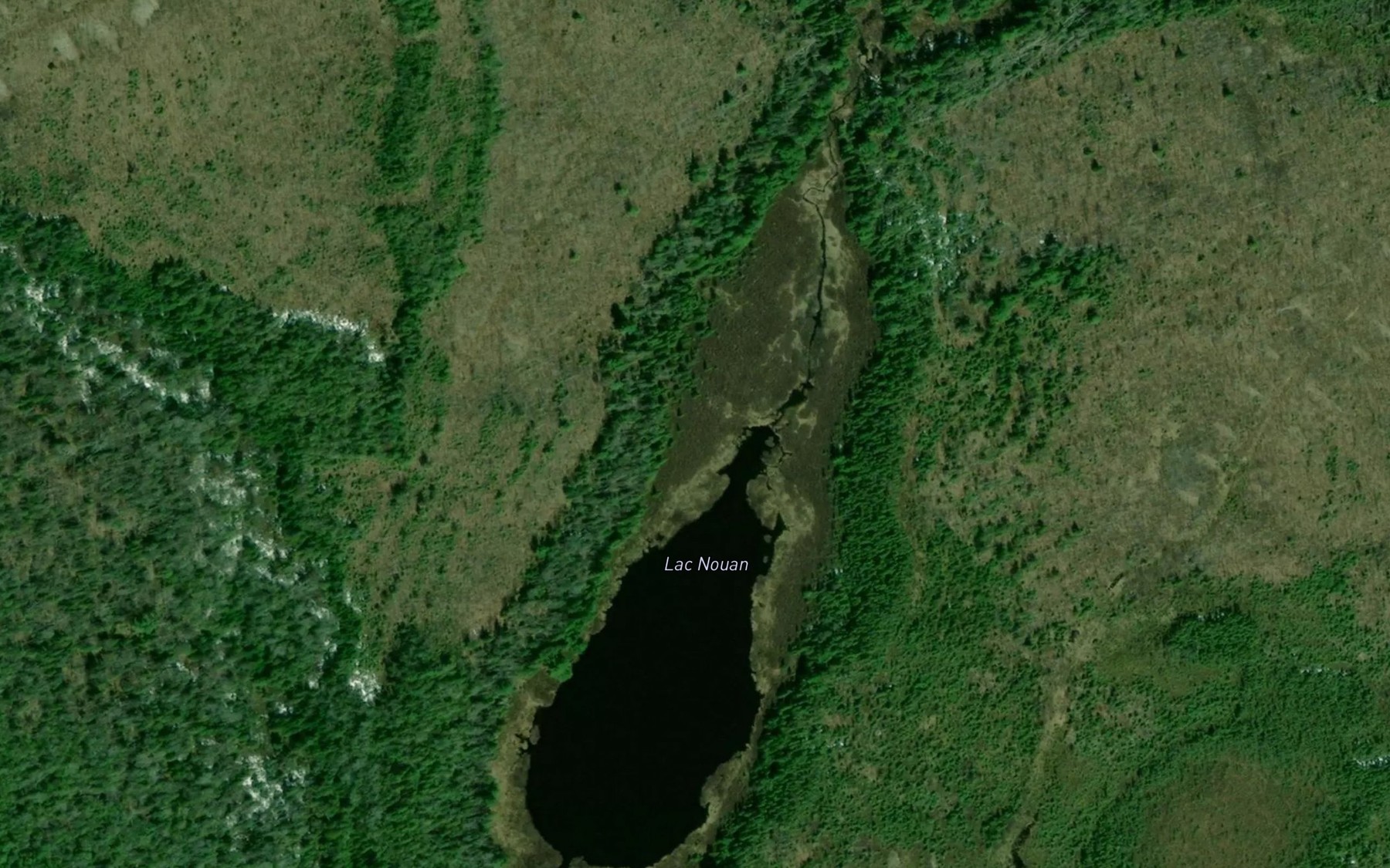 Satellite map of the Lac Nouan