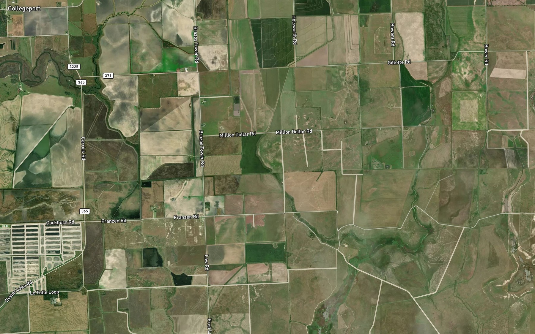 Satellite map of the West Branch Mad Island Slough