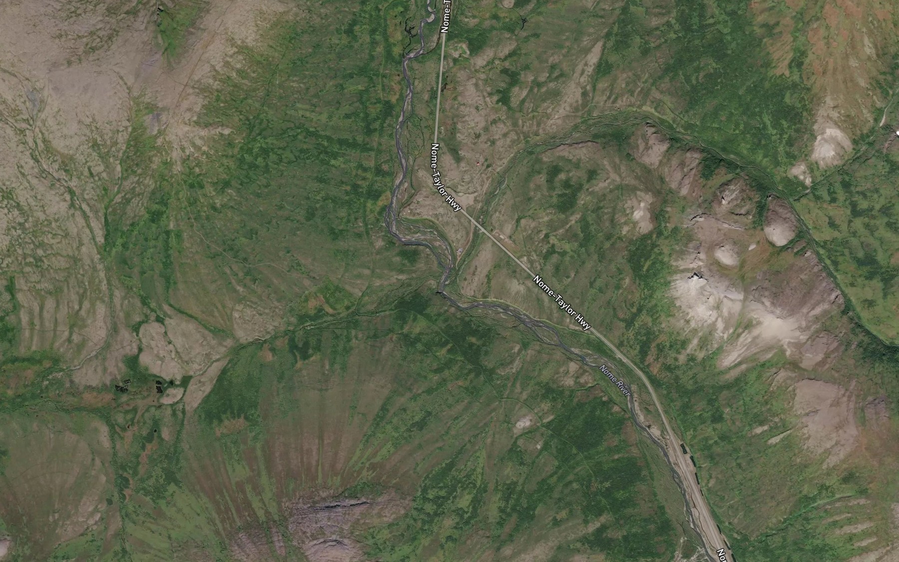 Satellite map of the David Creek