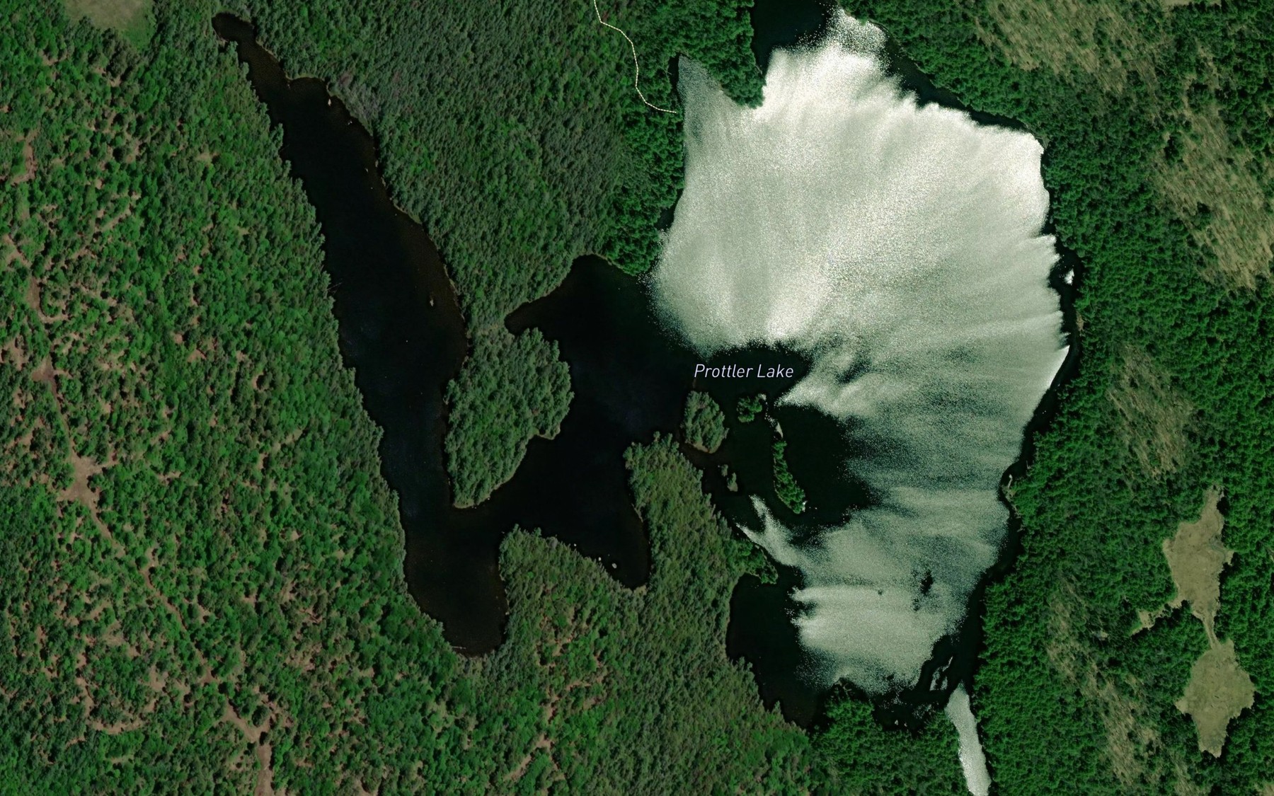 Satellite map of the Prottler Lake