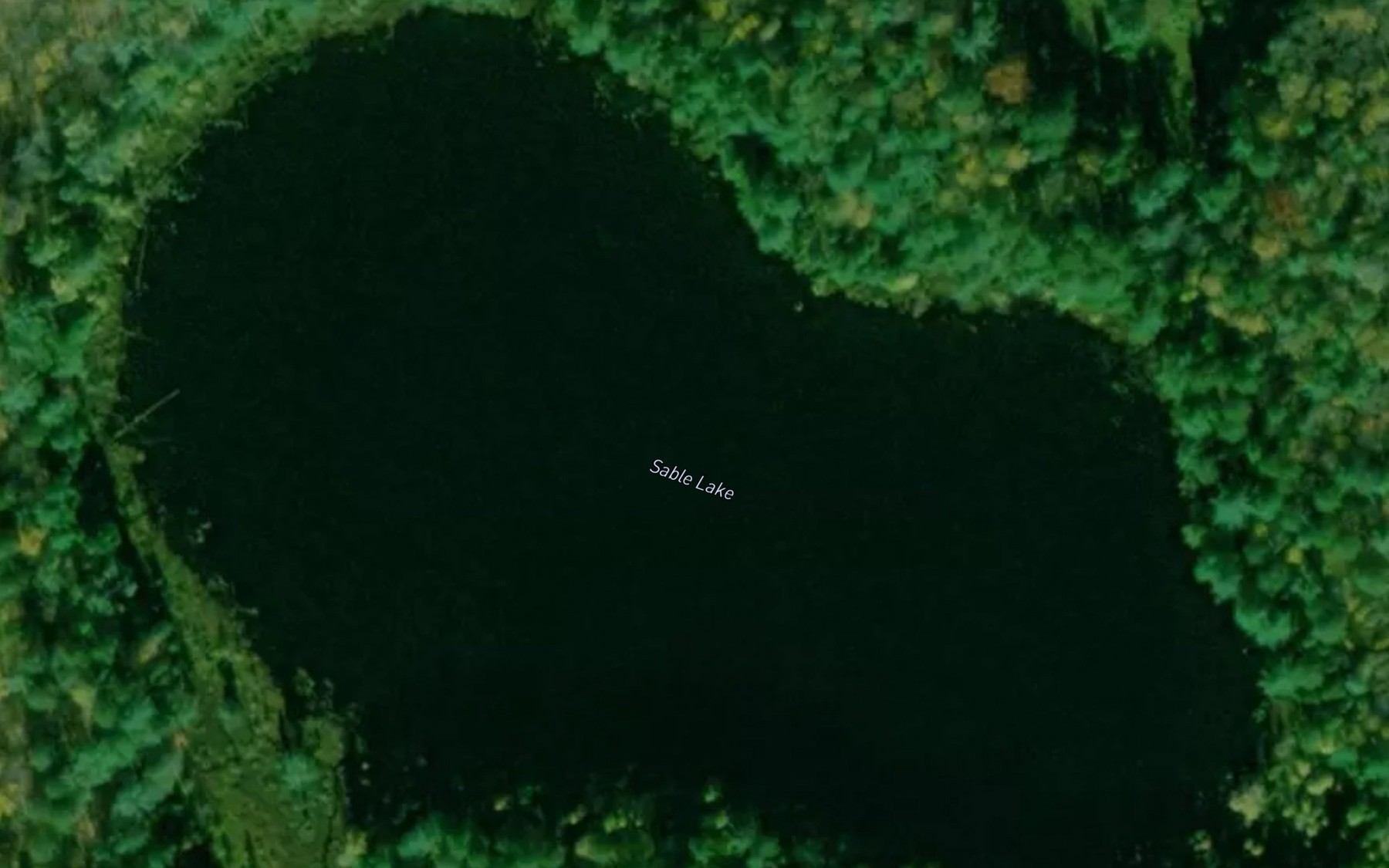 Satellite map of the Sable Lake