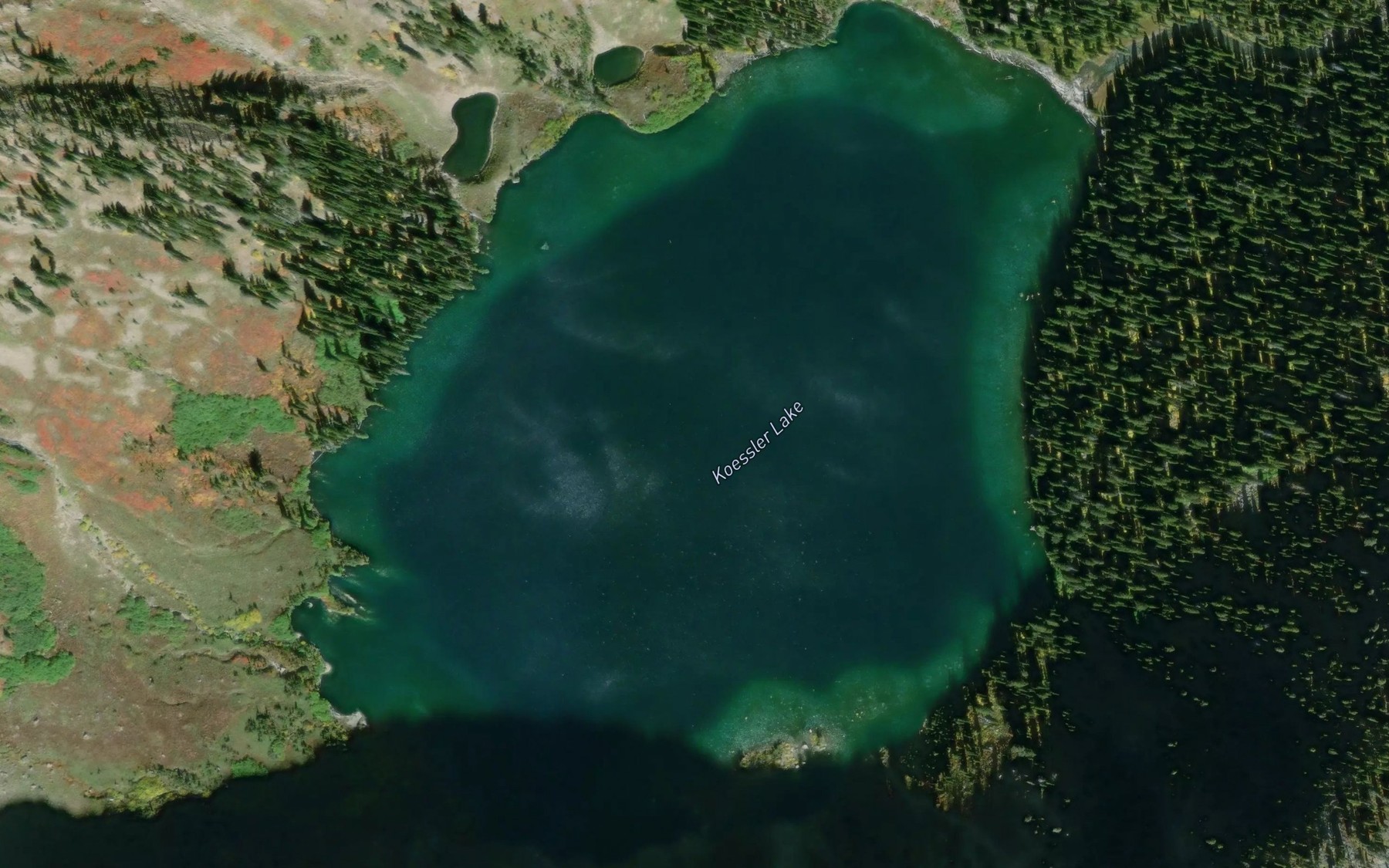 Satellite map of the Koessler Lake