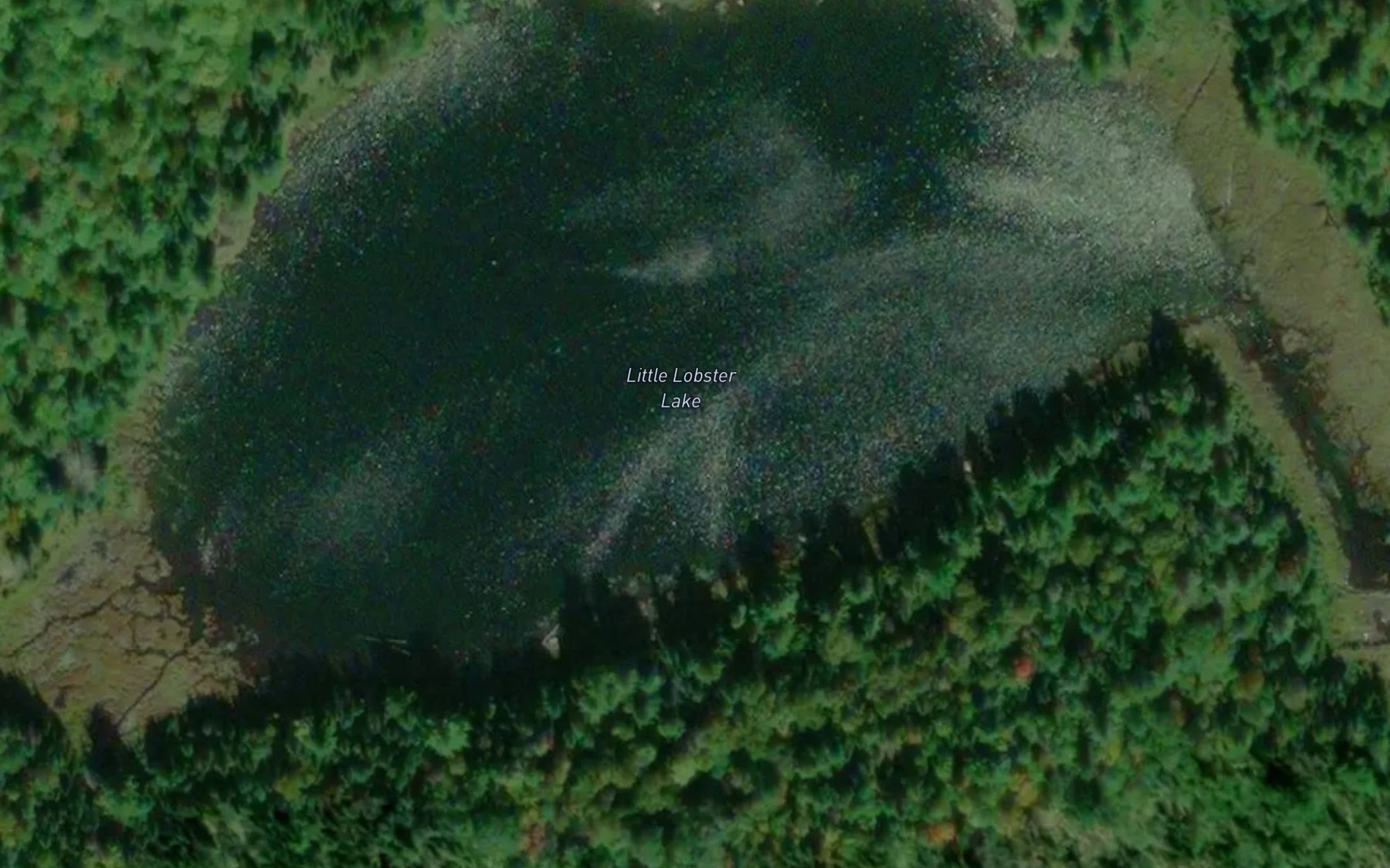 Satellite map of the Little Lobster Lake