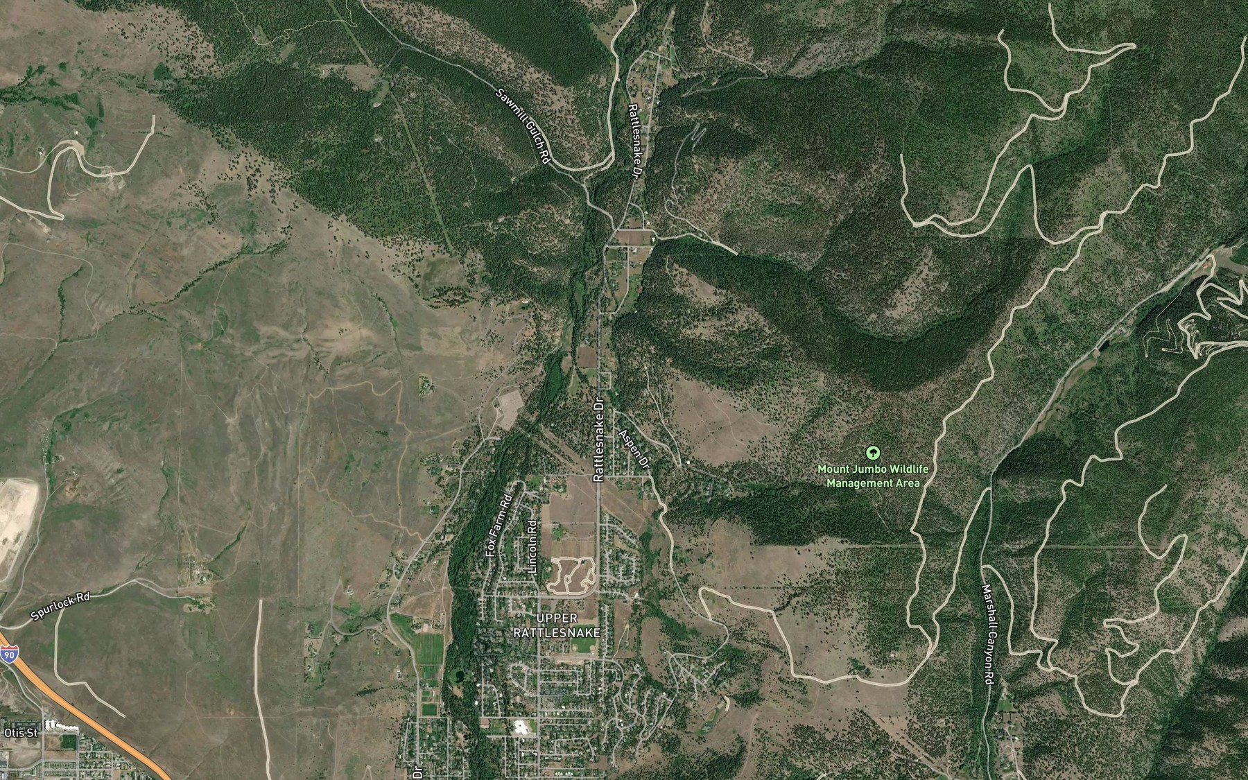 Satellite map of the Quast Ditch
