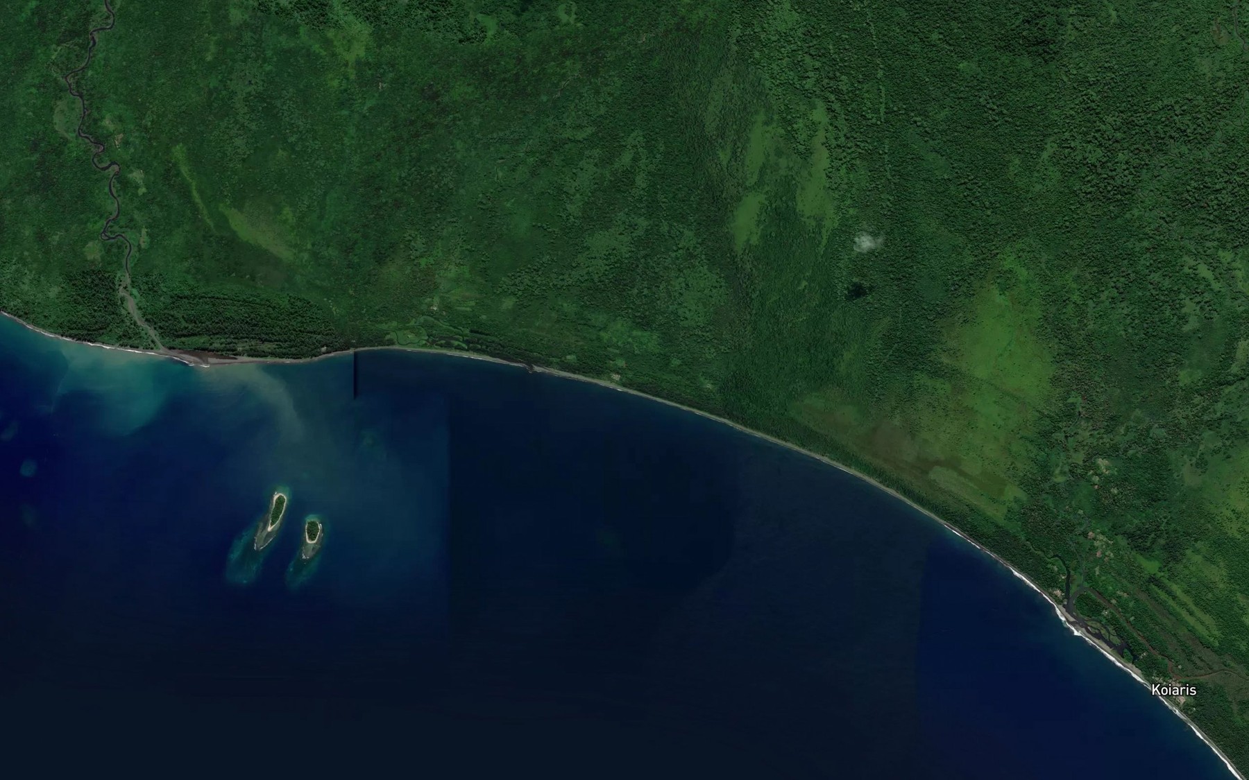 Satellite map of the Saua River