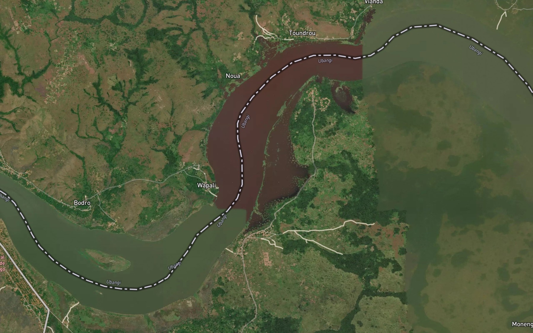 Satellite map of the Boloko