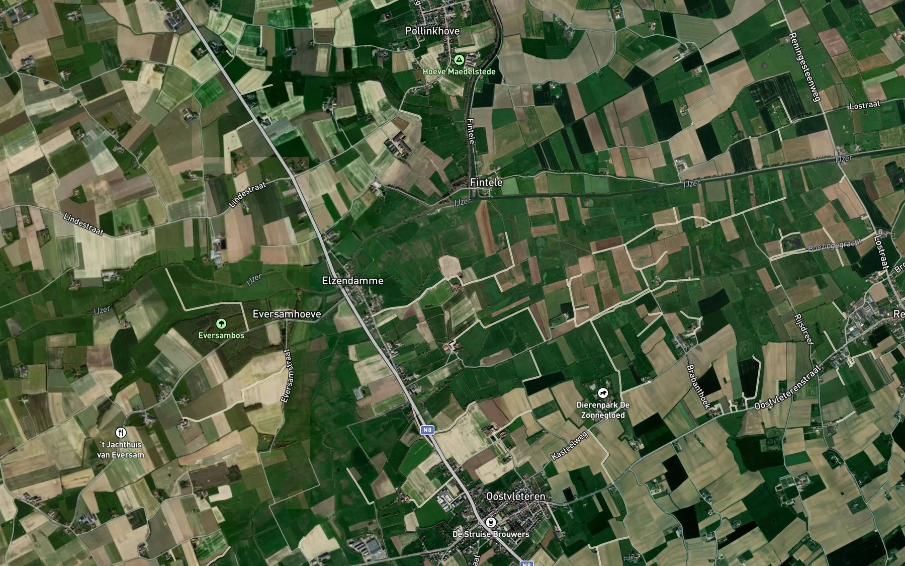 Satellite map of the Lokanaal