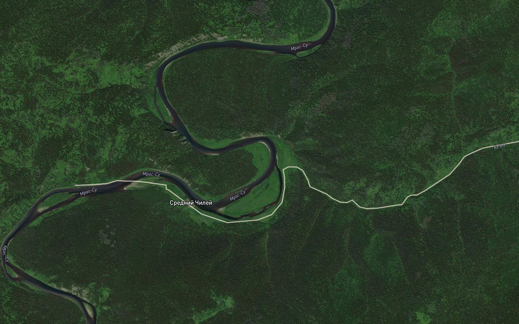 Satellite map of the Kezek