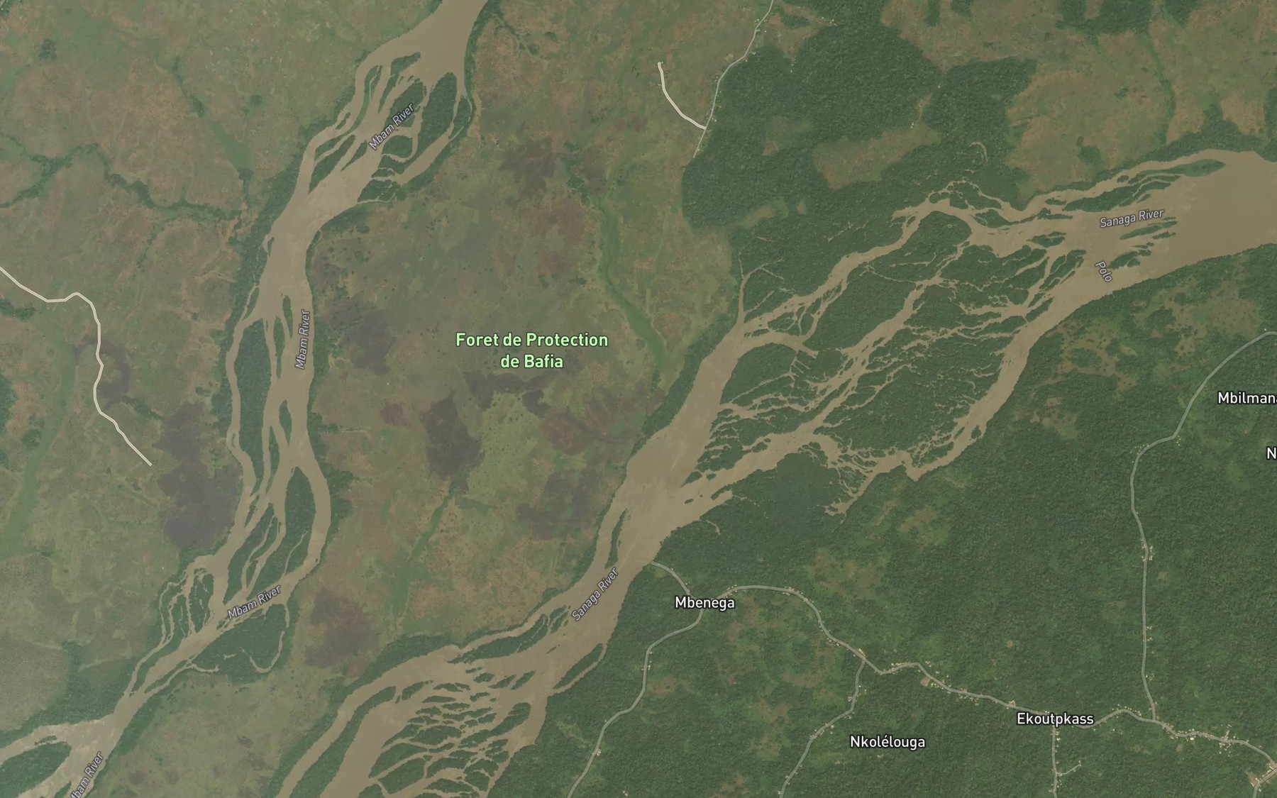 Satellite map of the Yaoudou