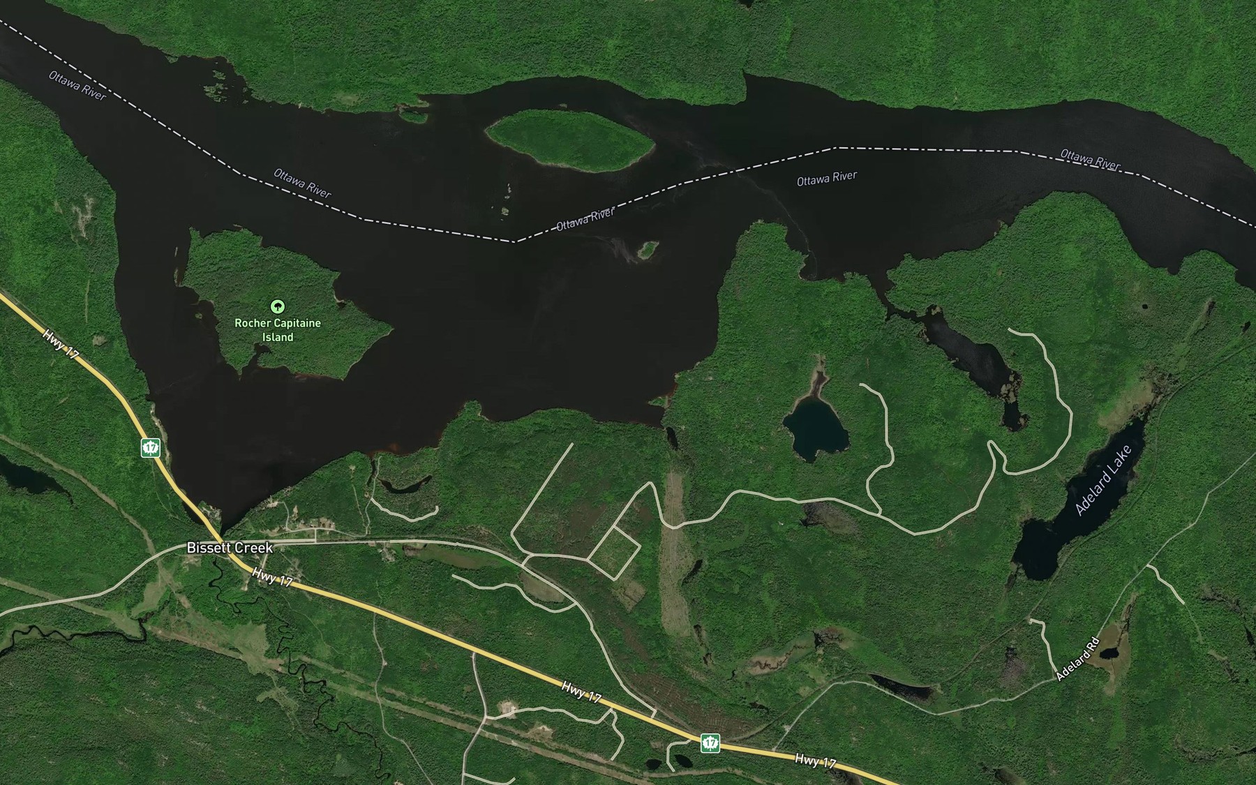 Satellite map of the Lafortune Bay