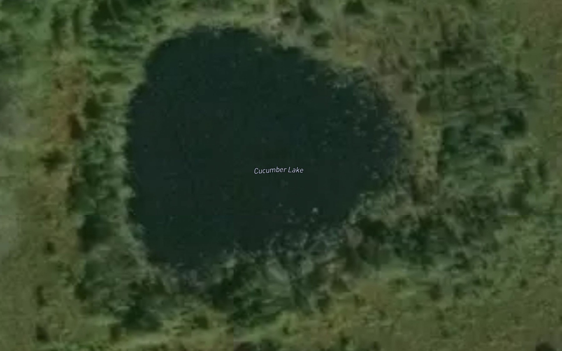 Satellite map of the Cucumber Lake