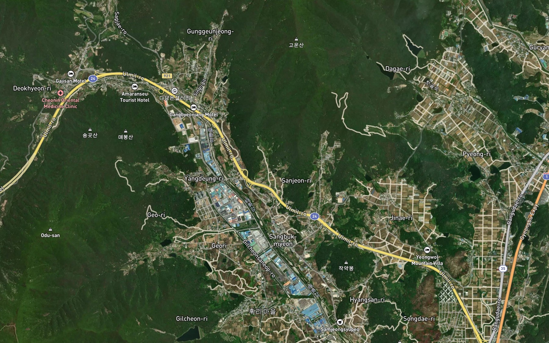 Satellite map of the Geumhoji
