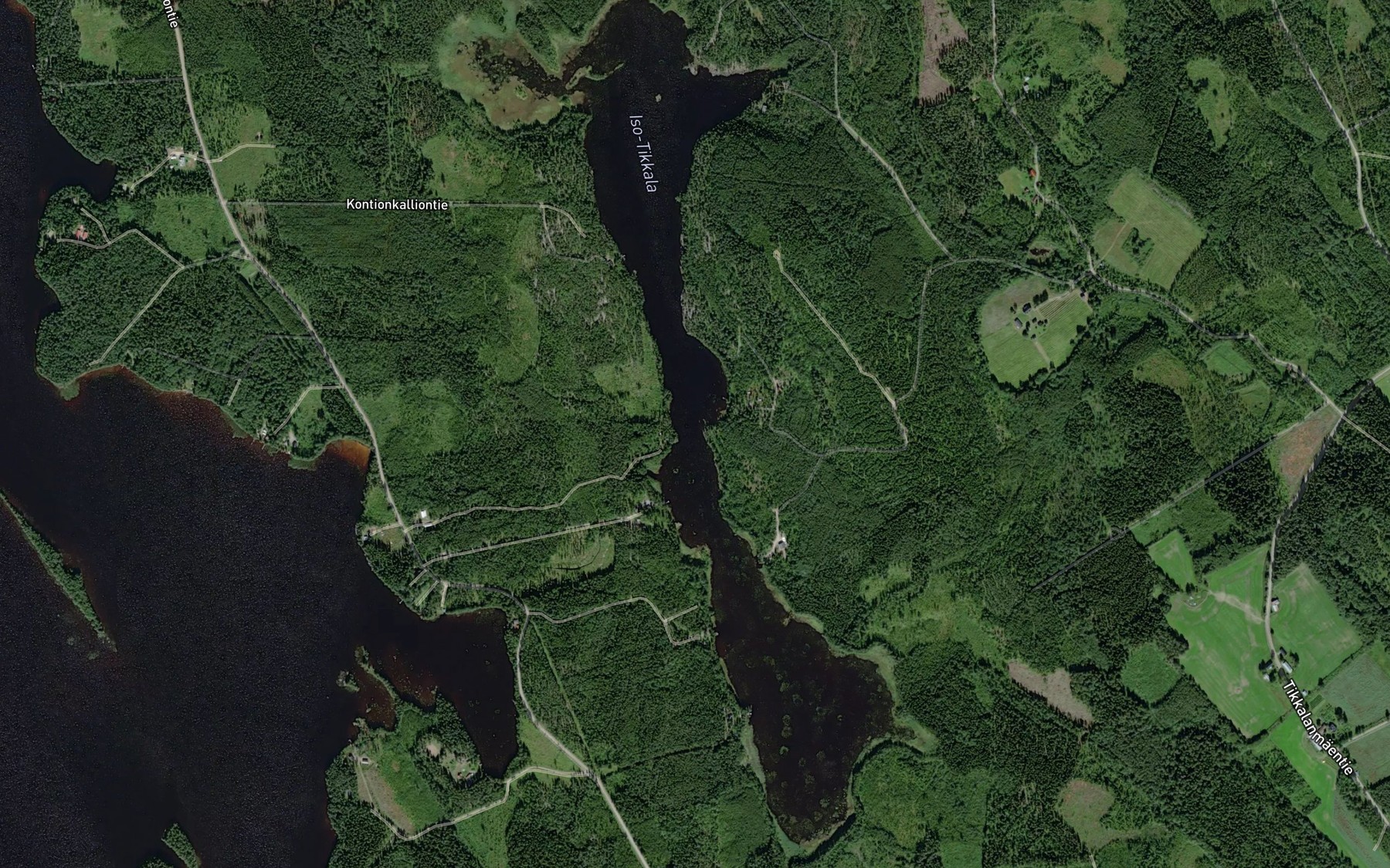 Satellite map of the Iso-Tikkala