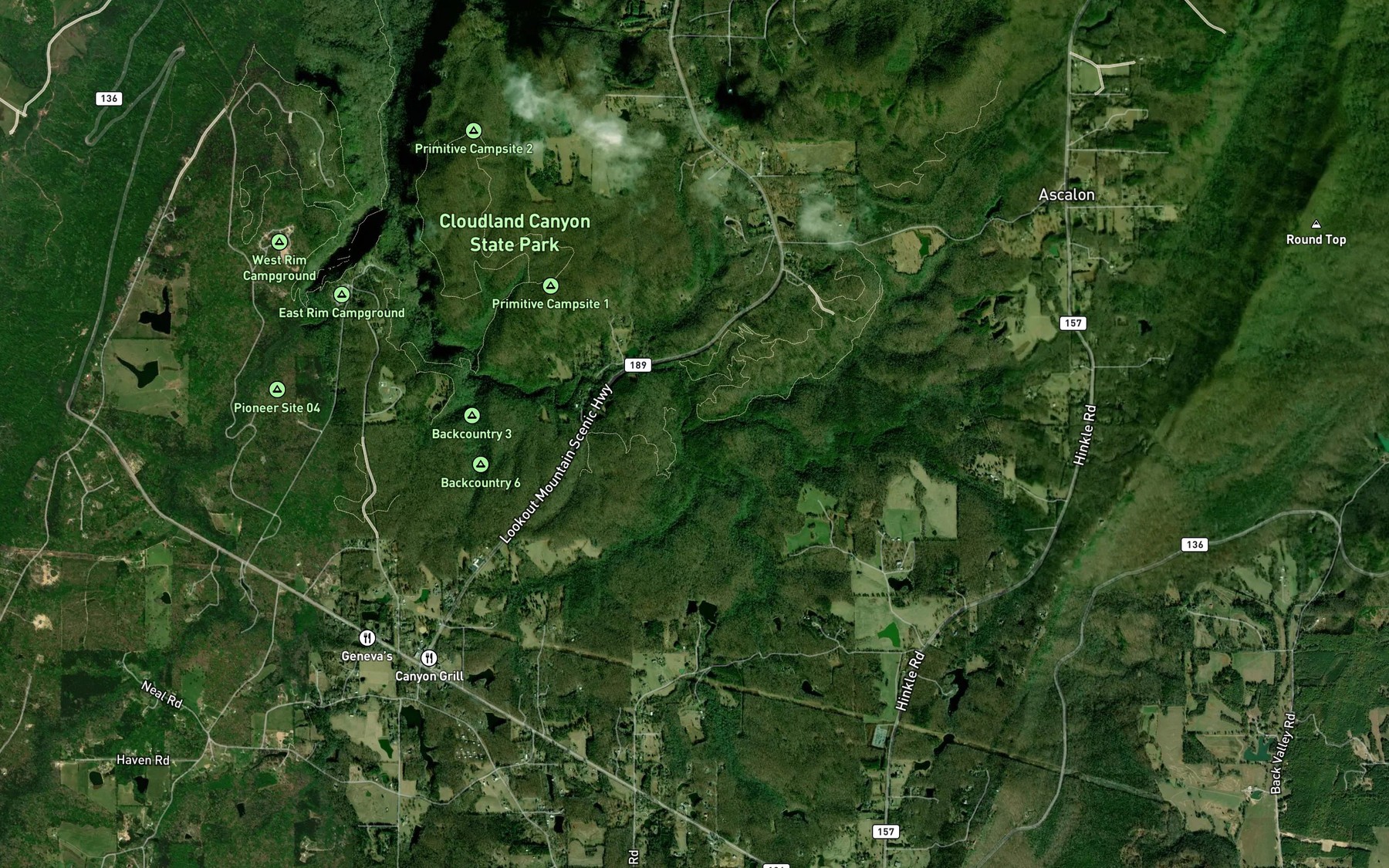 Satellite map of the Boatman Creek