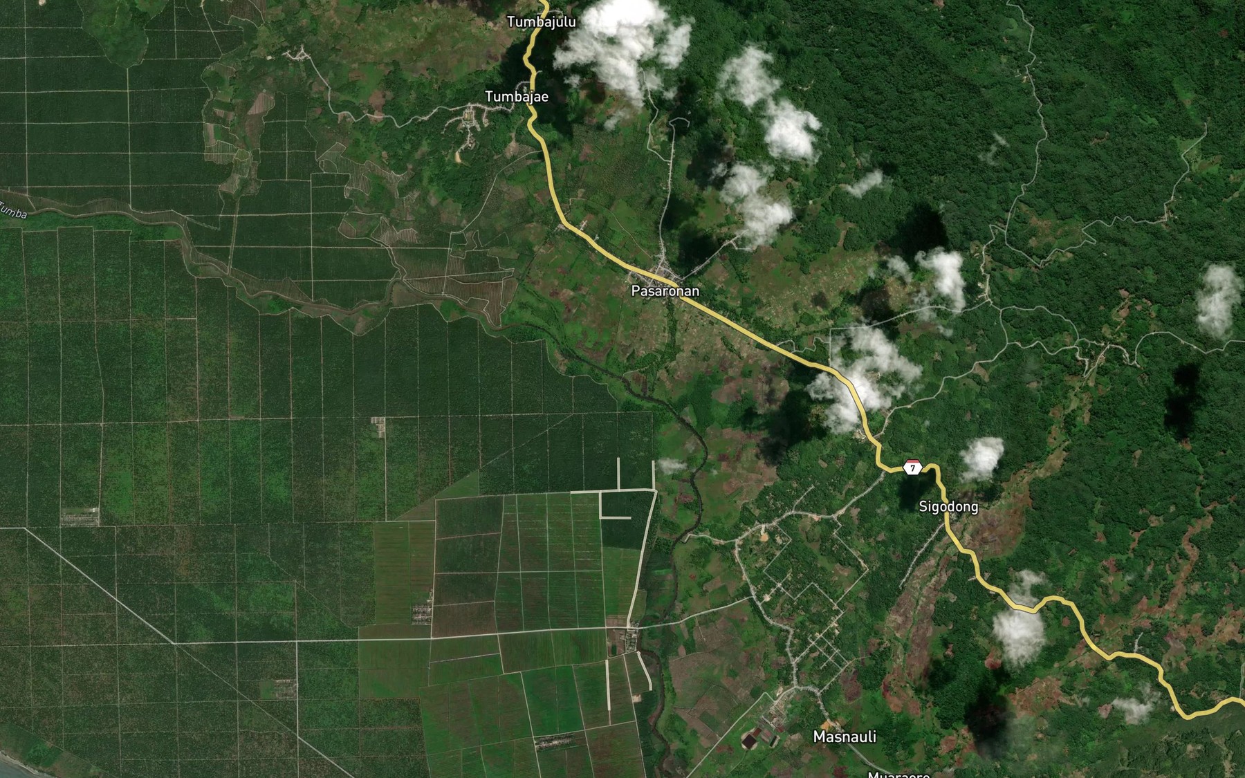 Satellite map of the Aek Situmang