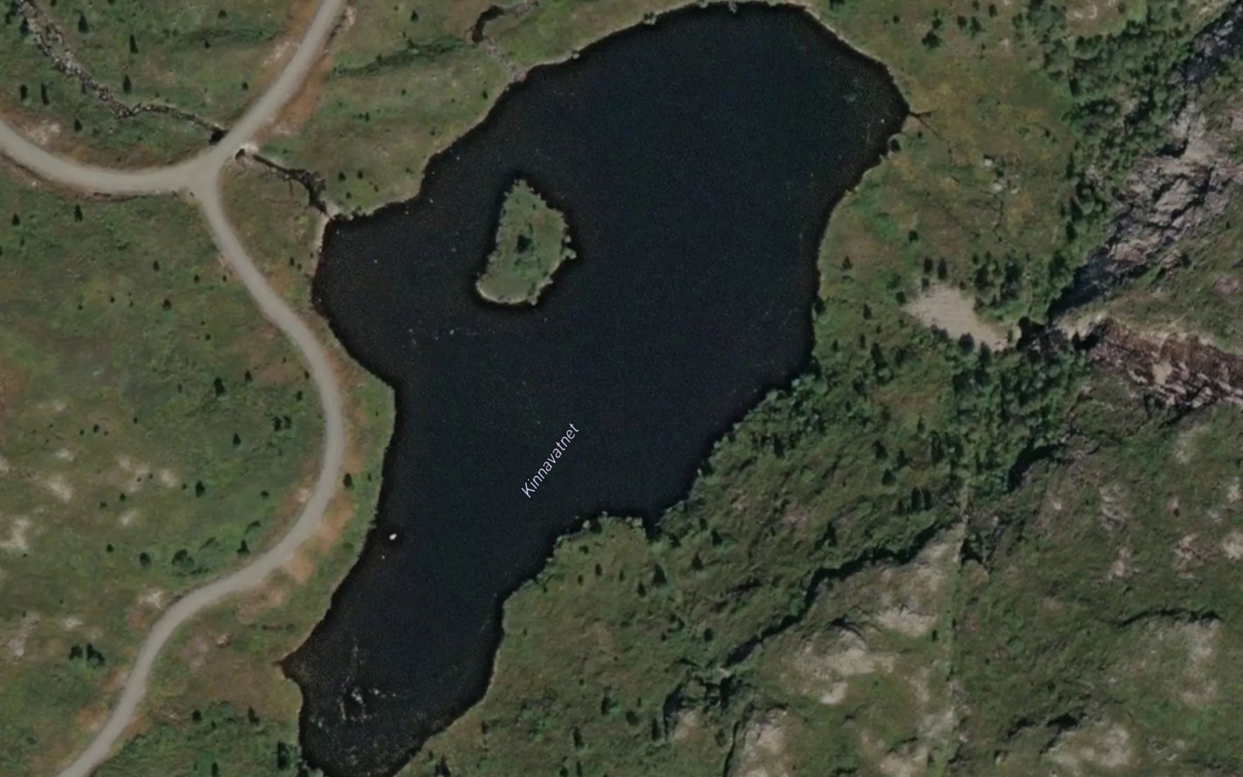 Satellite map of the Kinnavatnet
