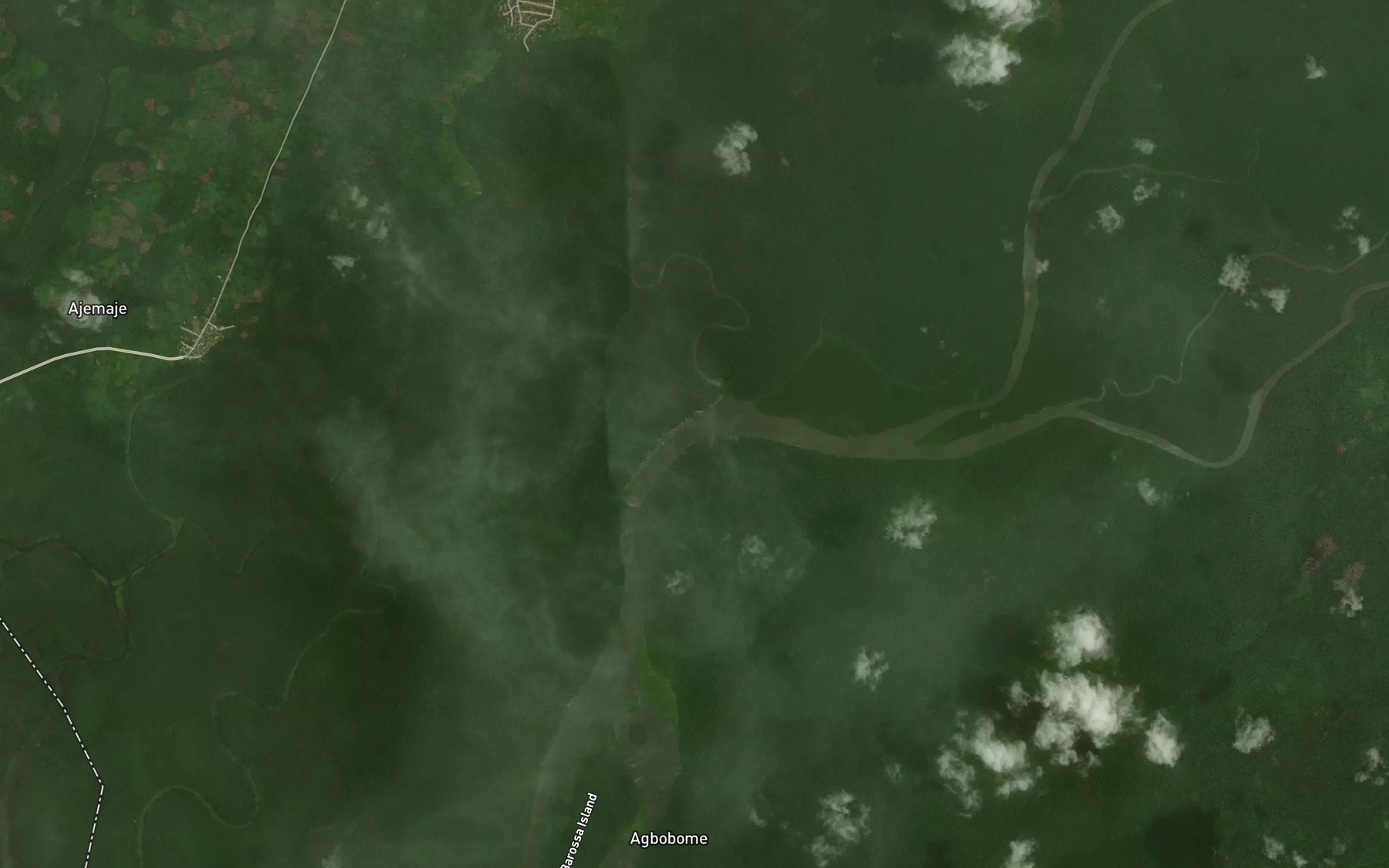 Satellite map of the Ajifre Creek