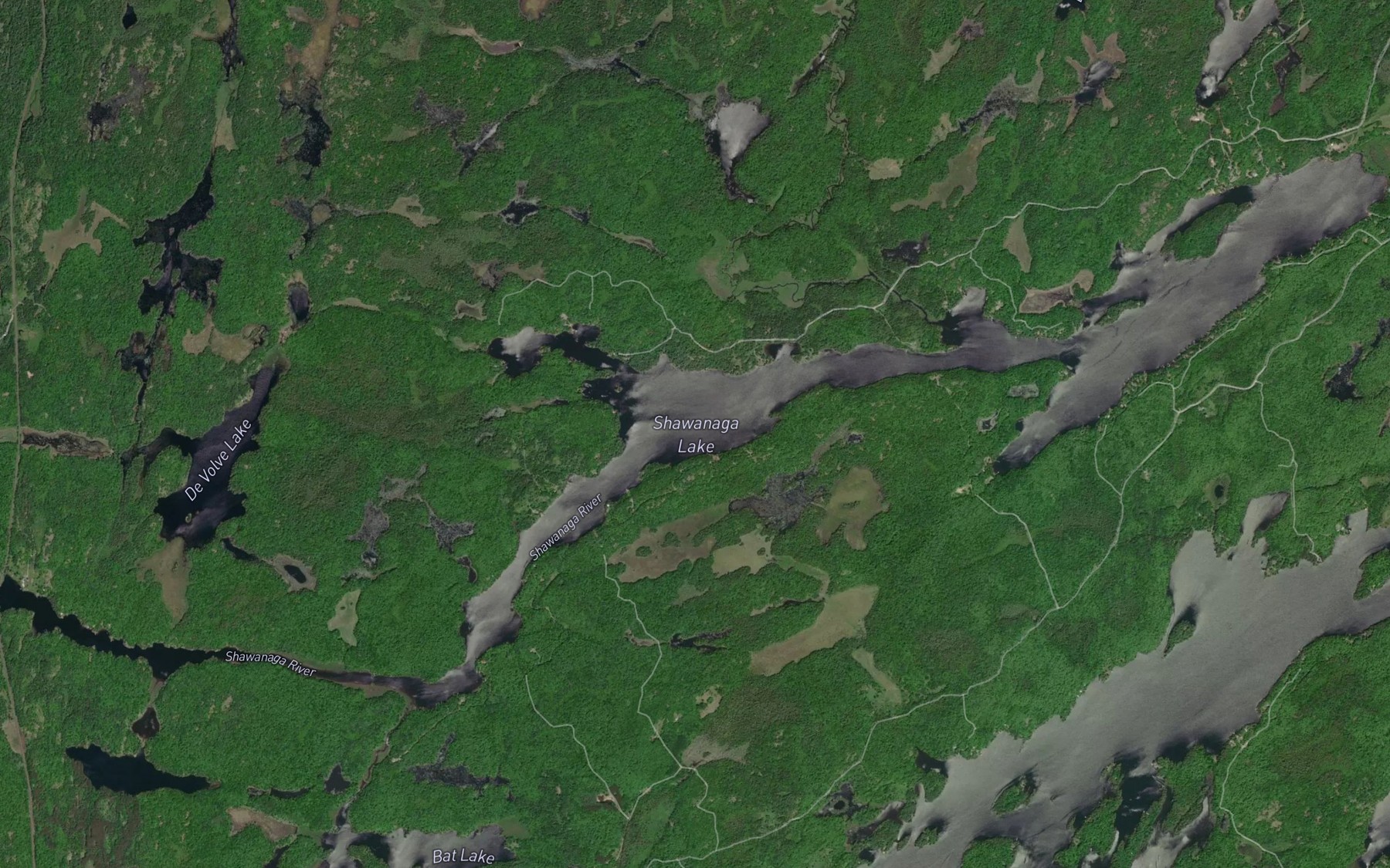 Satellite map of the Shawanaga Lake