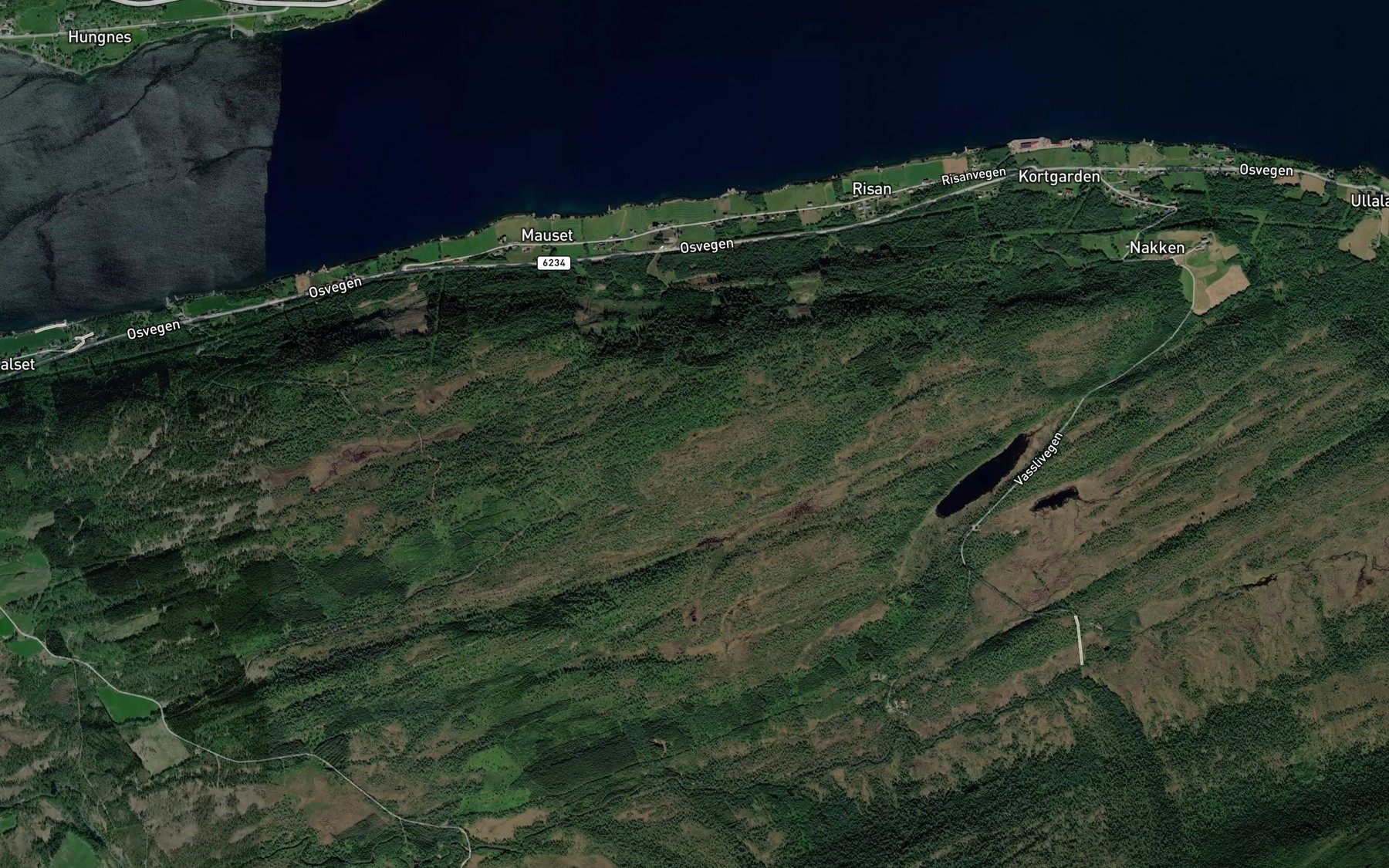 Satellite map of the Bjerkalitjonna