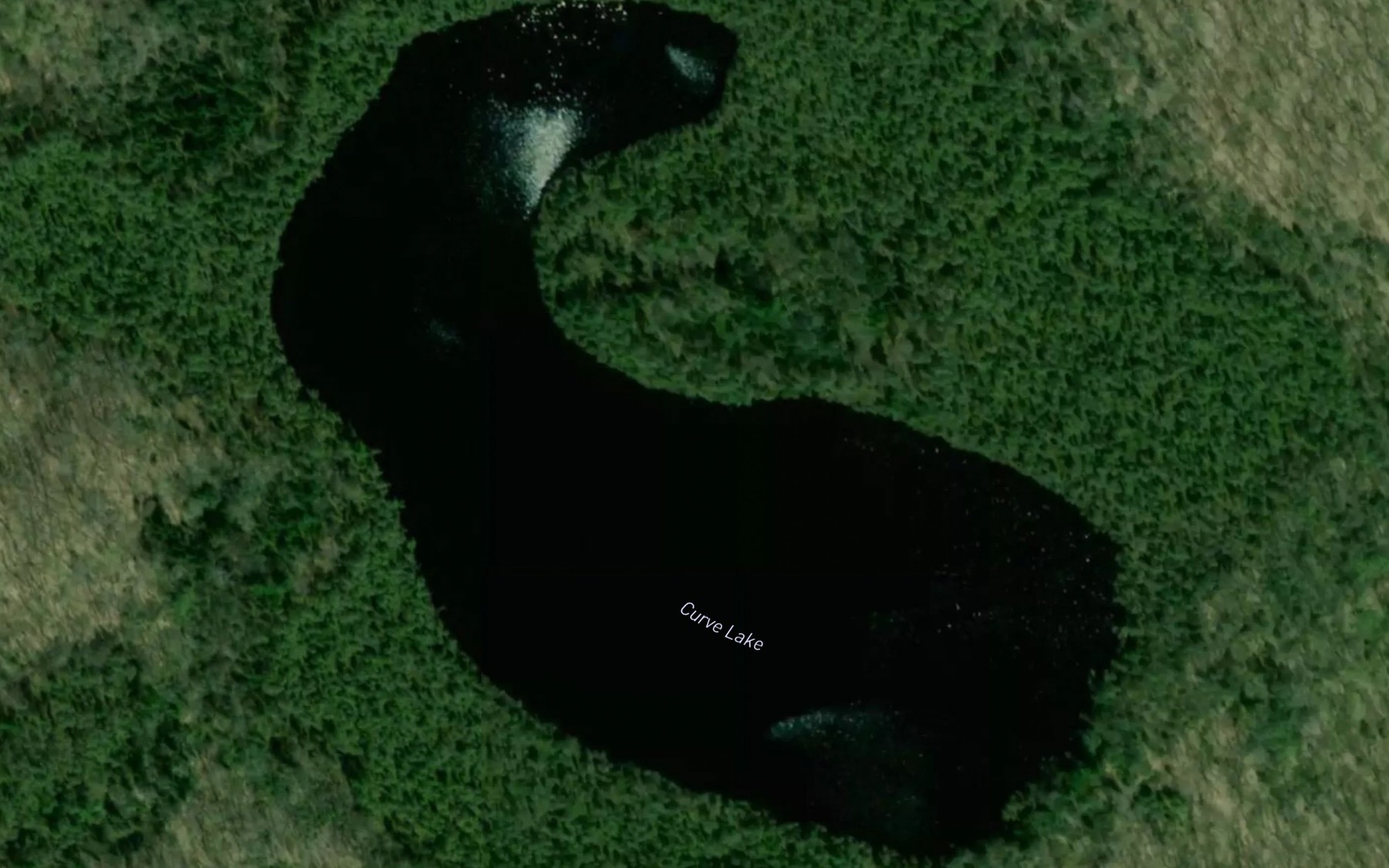 Satellite map of the Curve Lake