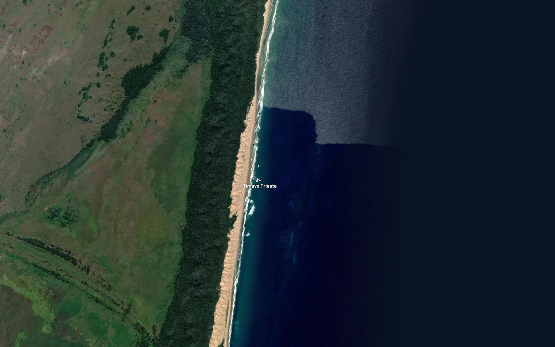 Satellite map of the Leven Shoal