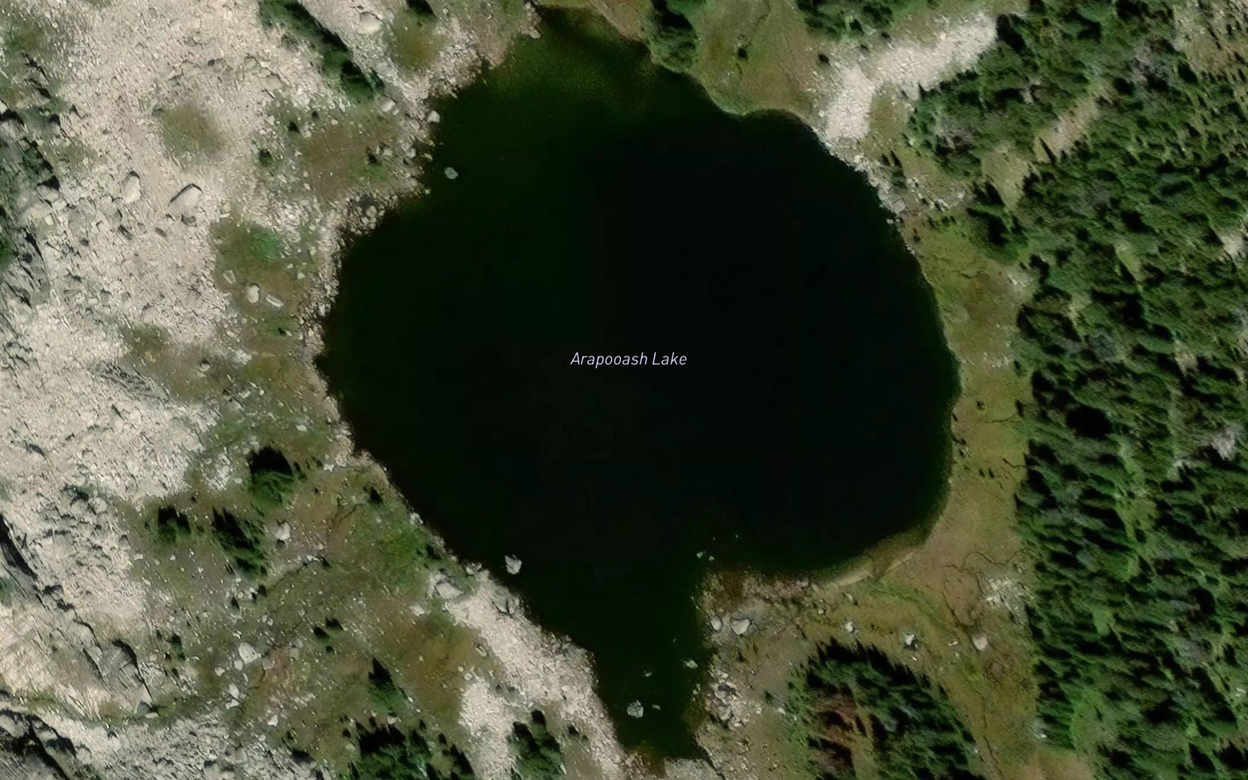 Satellite map of the Arapooash Lake