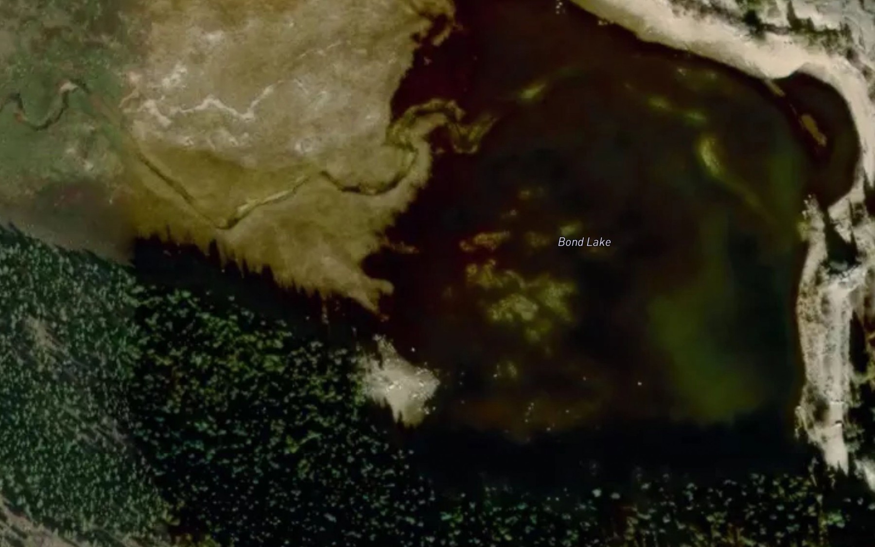 Satellite map of the Bond Lake