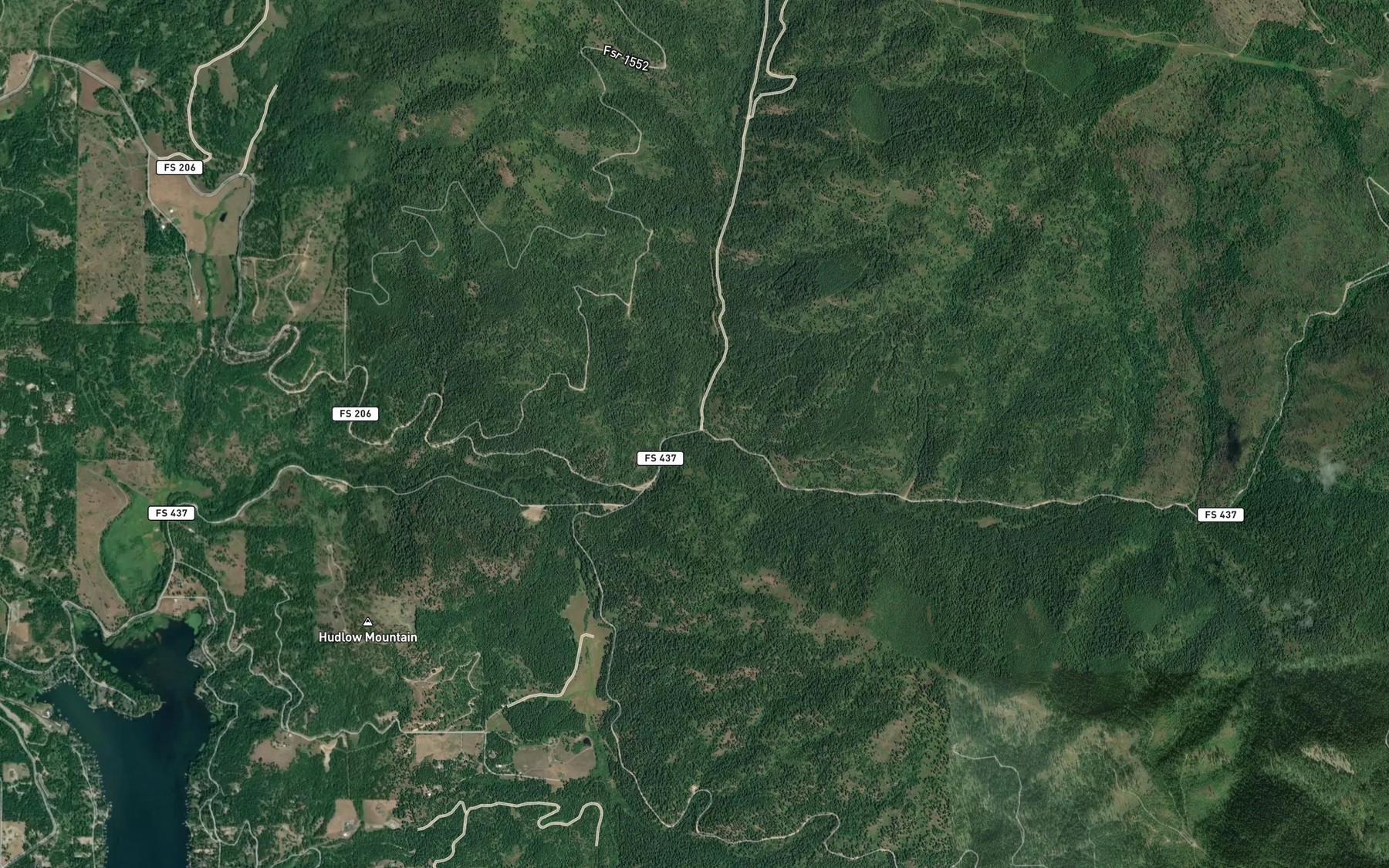Satellite map of the North Fork Hayden Creek